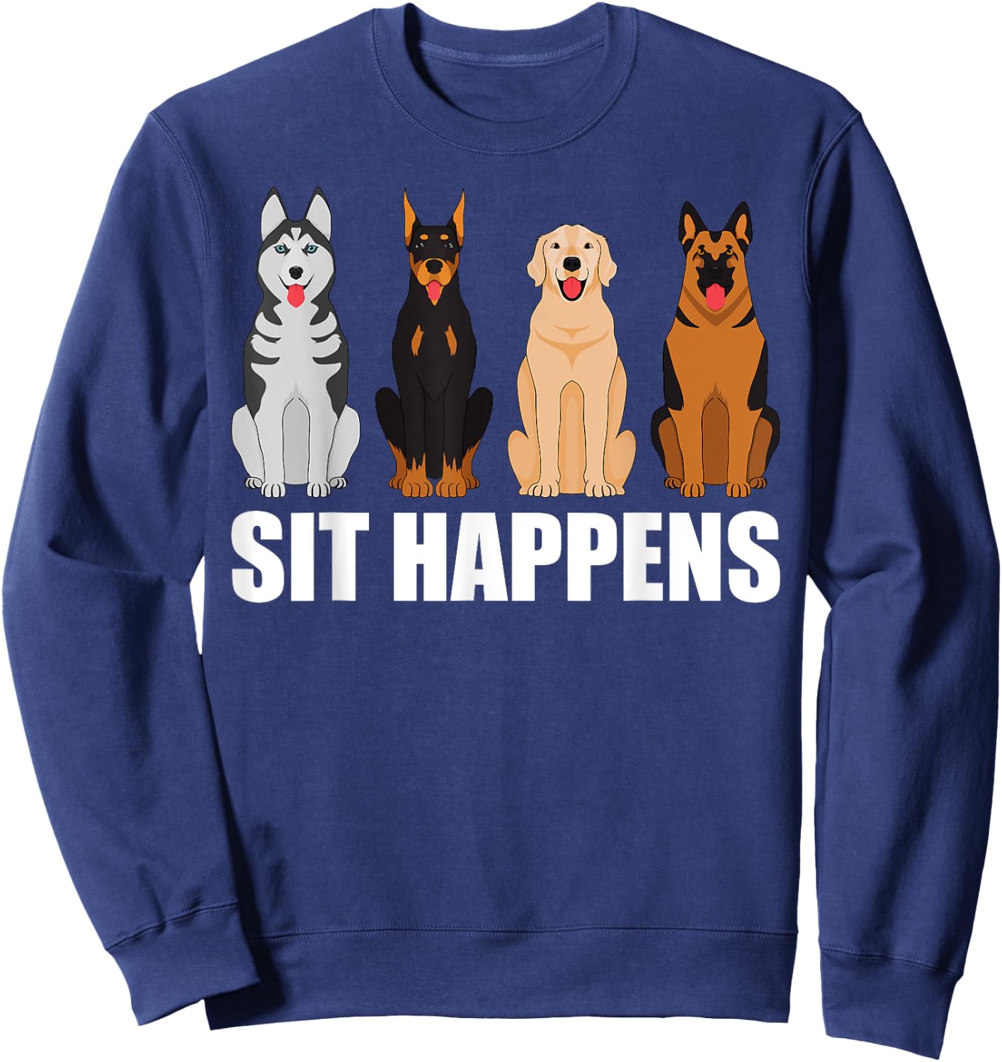 Funny Dog Training Art Women Dog Lover Puppy Pet Sweatshirt - Sweatshirt | Navy