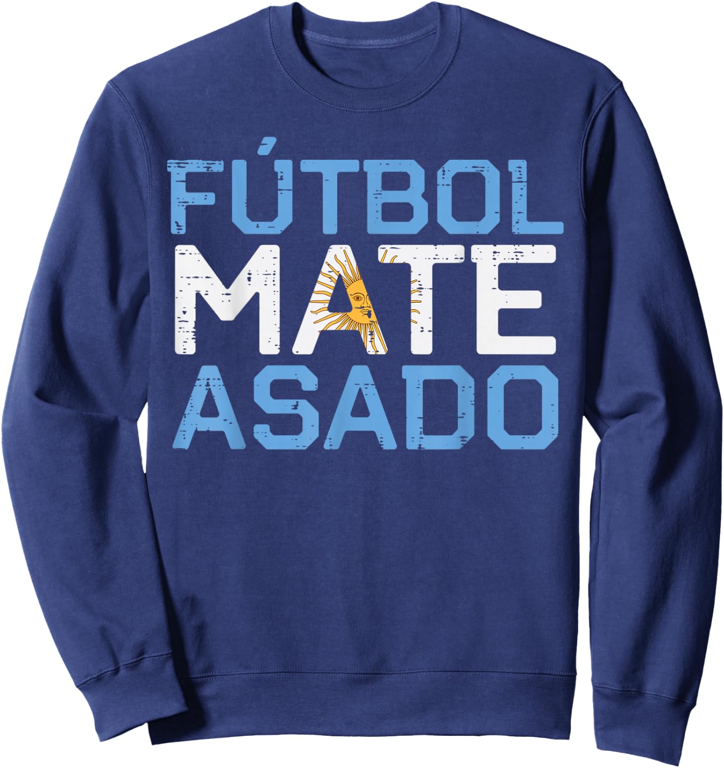 Argentina Futbol Mate Asado Flag Soccer Men Women Kids Sweatshirt - Sweatshirt | Navy