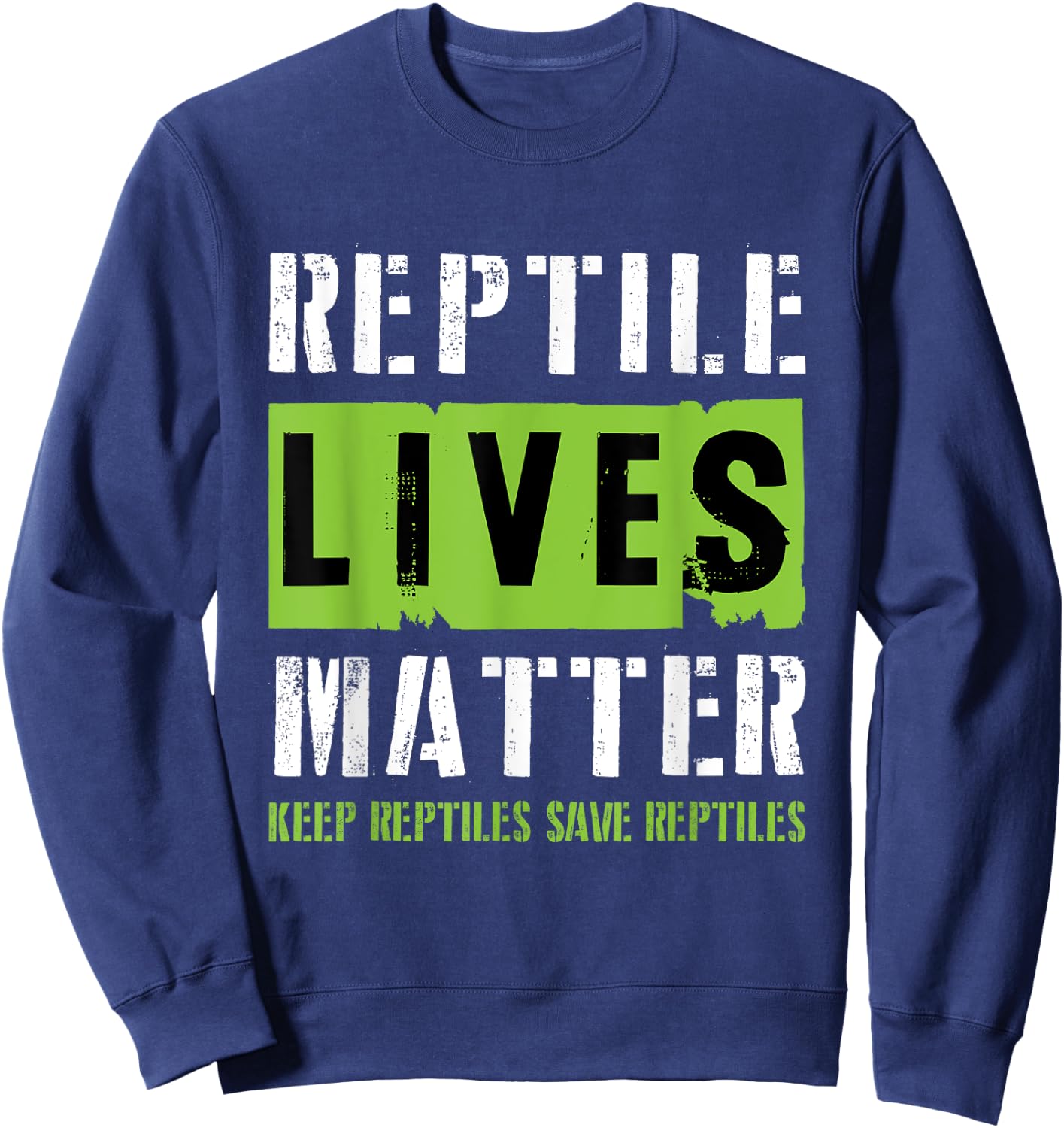 Reptile Lives Matter - Bearded Dragon Reptile Lizard Lover Sweatshirt - Sweatshirt | Navy