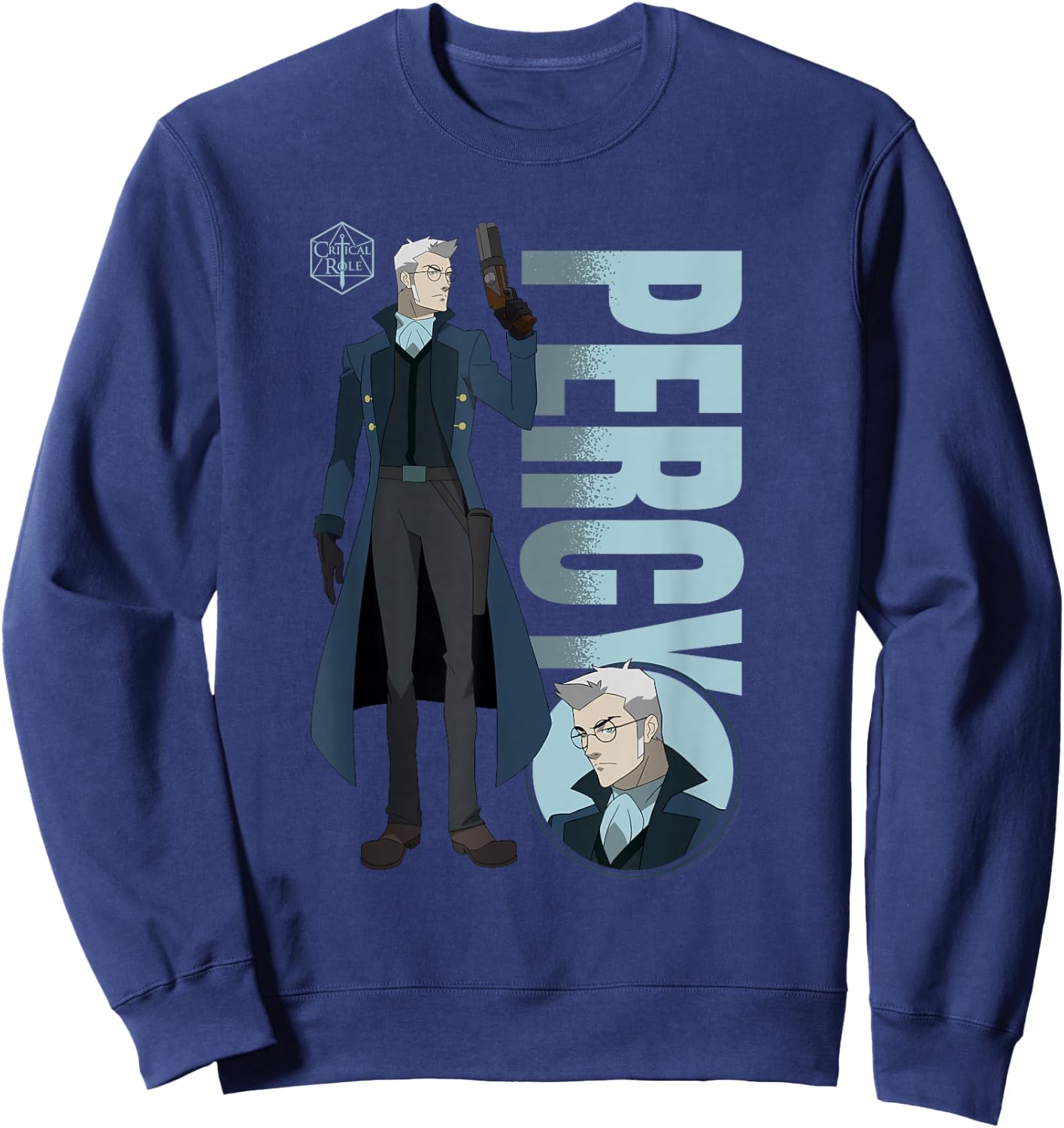 The Legend of Vox Machina Percy with Name Sweatshirt - Sweatshirt | Navy