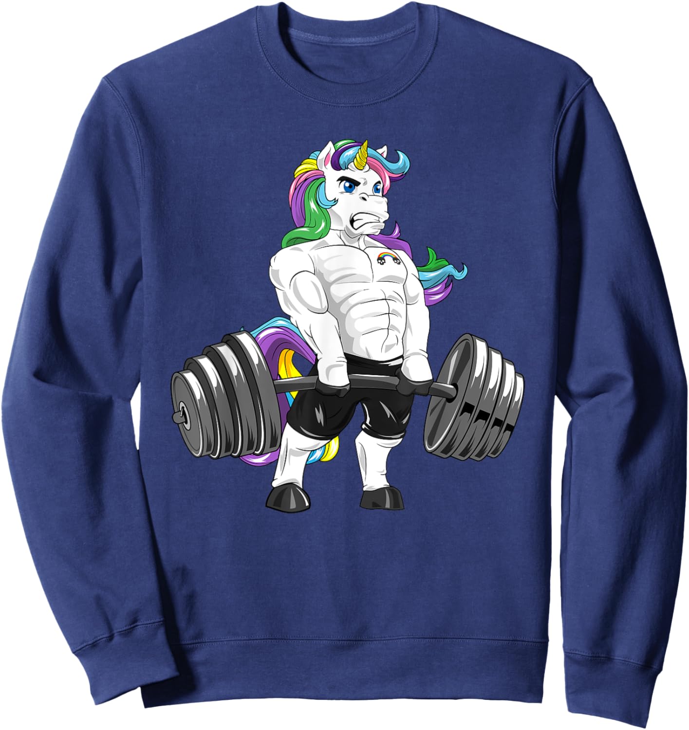 Unicorn Deadlift Workout Bodybuilder Sweatshirt - Sweatshirt | Navy
