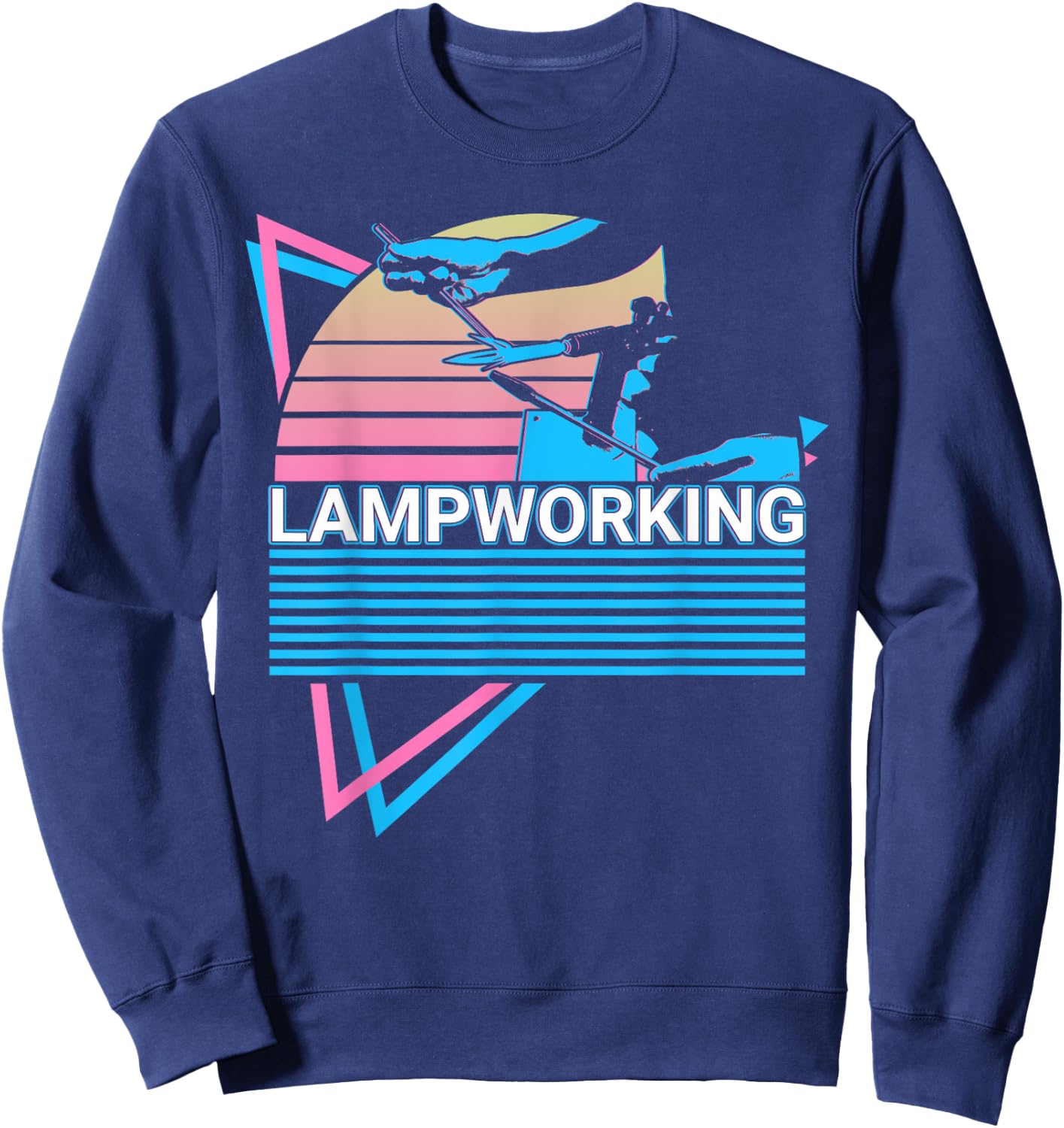 Lampworking Retro Sweatshirt - Sweatshirt | Navy