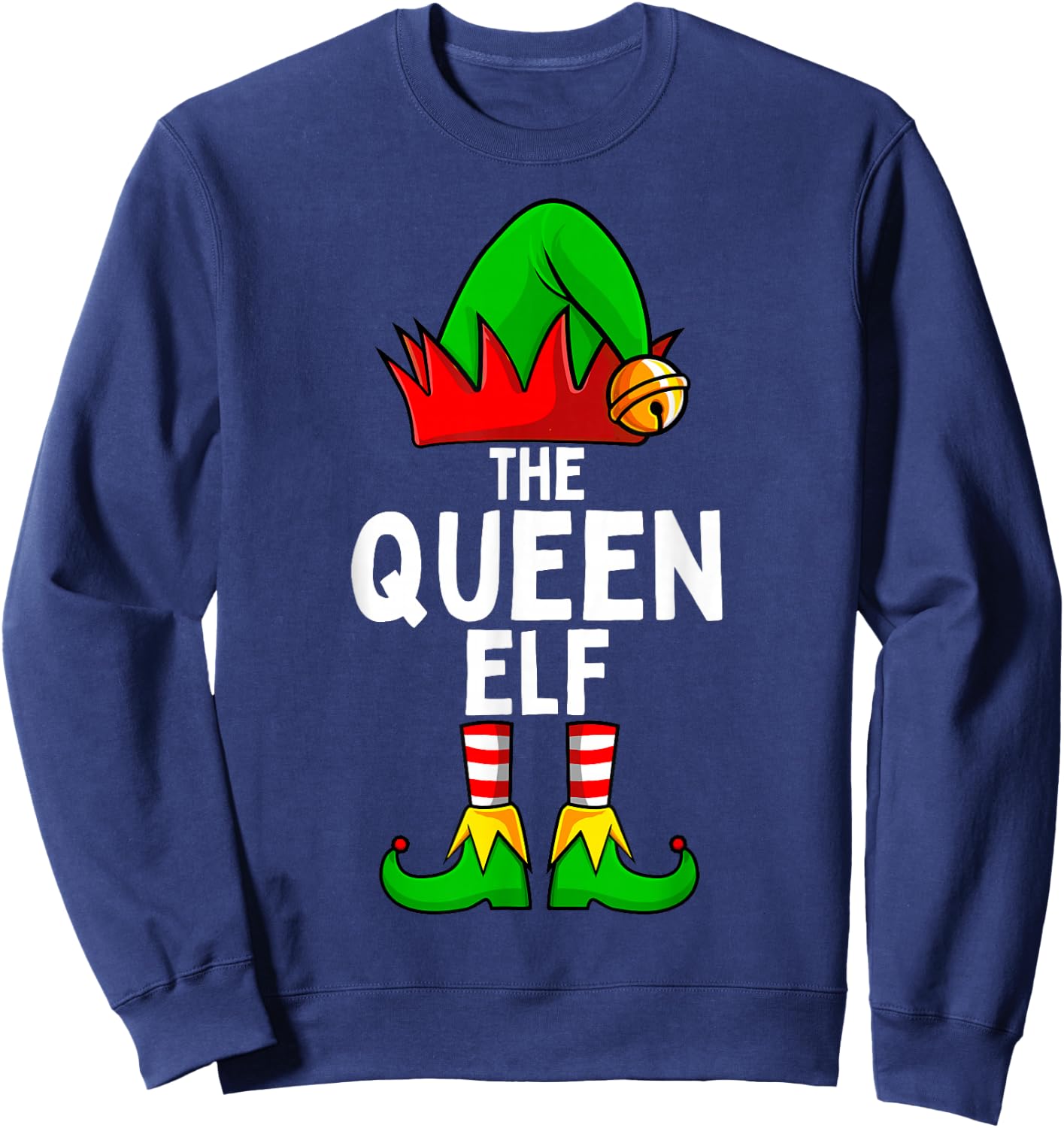 Queen Elf Matching Family Christmas Women Sweatshirt - Sweatshirt | Navy