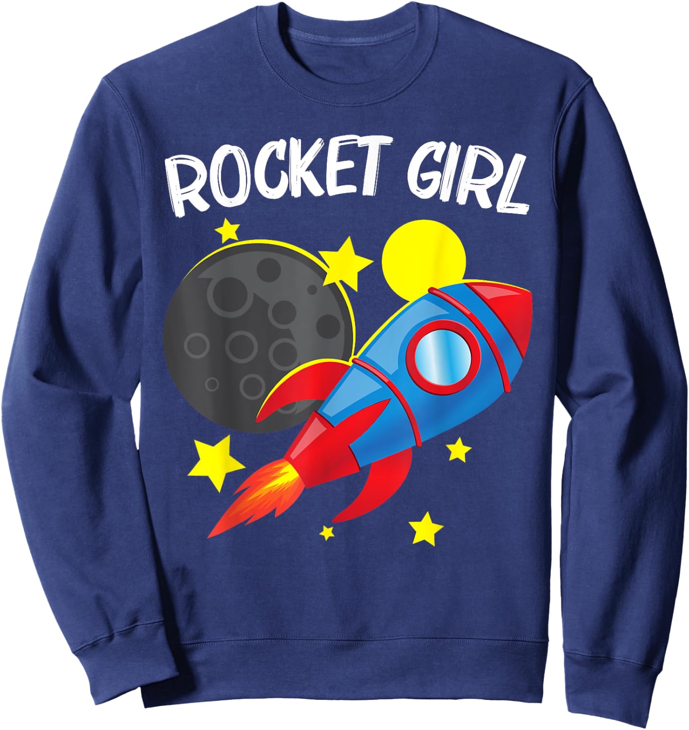 Cool Rocket For Girls Kids Rockets Space Ship Spacecraft Sweatshirt - Sweatshirt | Navy
