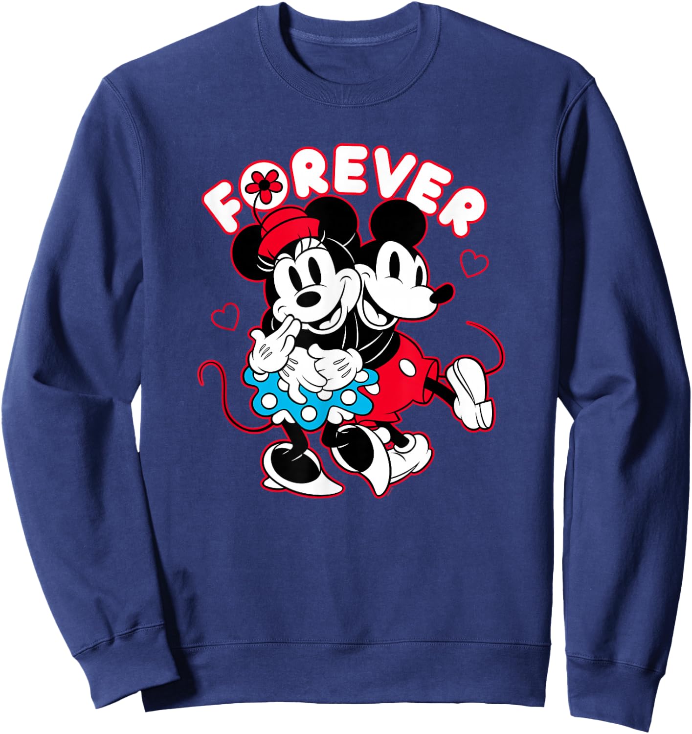 Disney Mickey Mouse Minnie Mouse Love Forever Valentine’s Sweatshirt - Sweatshirt | Navy