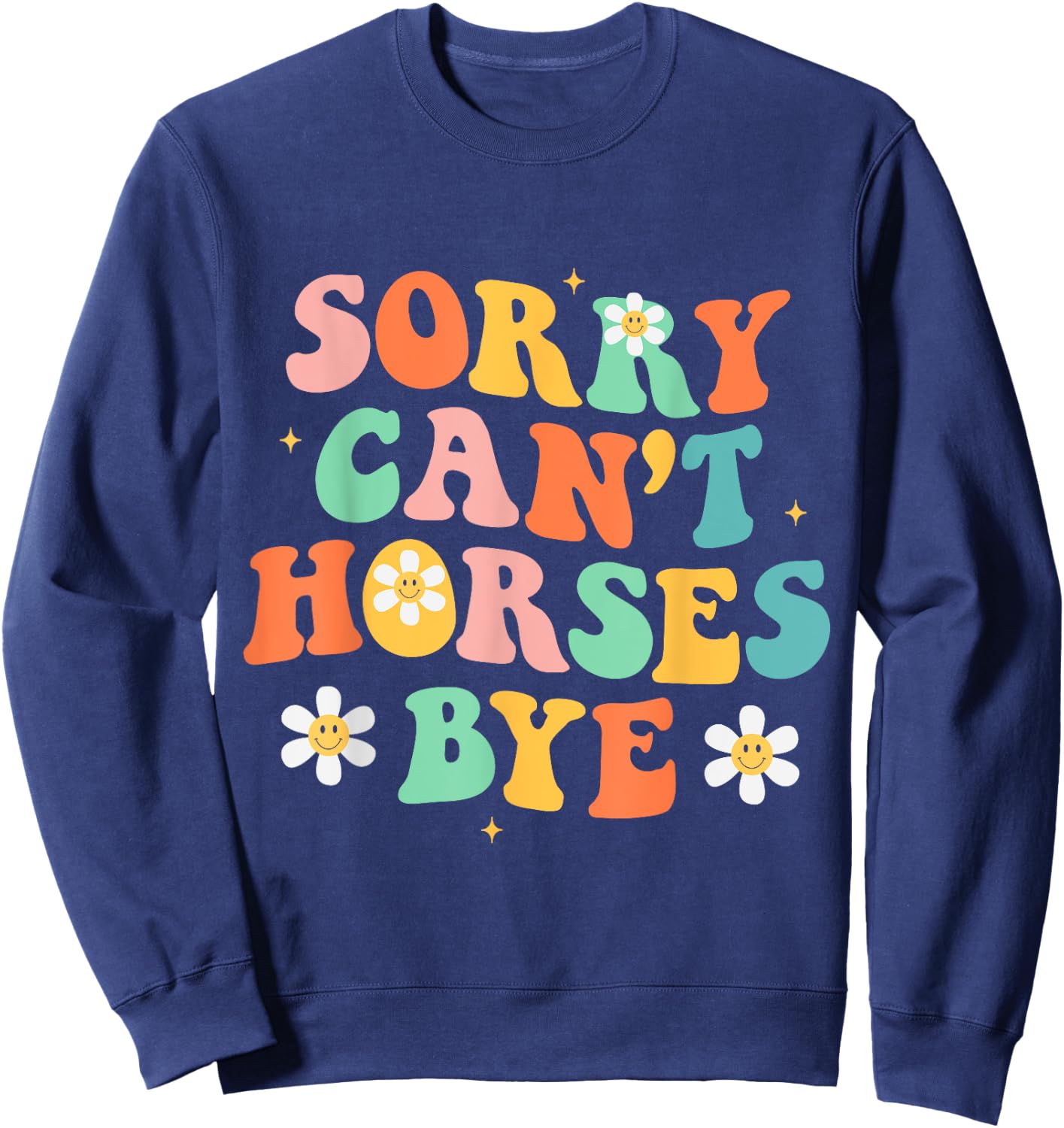 Funny Horse Shirt Women Boys or Girls Sweatshirt - Sweatshirt | Navy