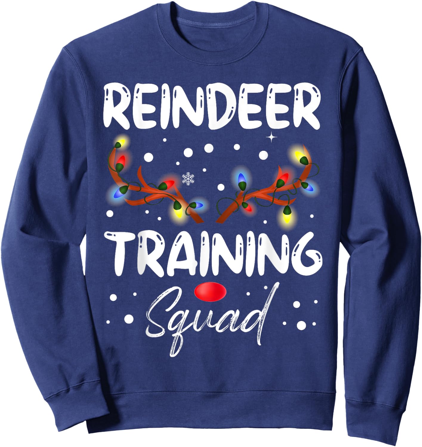 Christmas Running Reindeer Runner Training Squad Team Sweatshirt - Sweatshirt | Navy