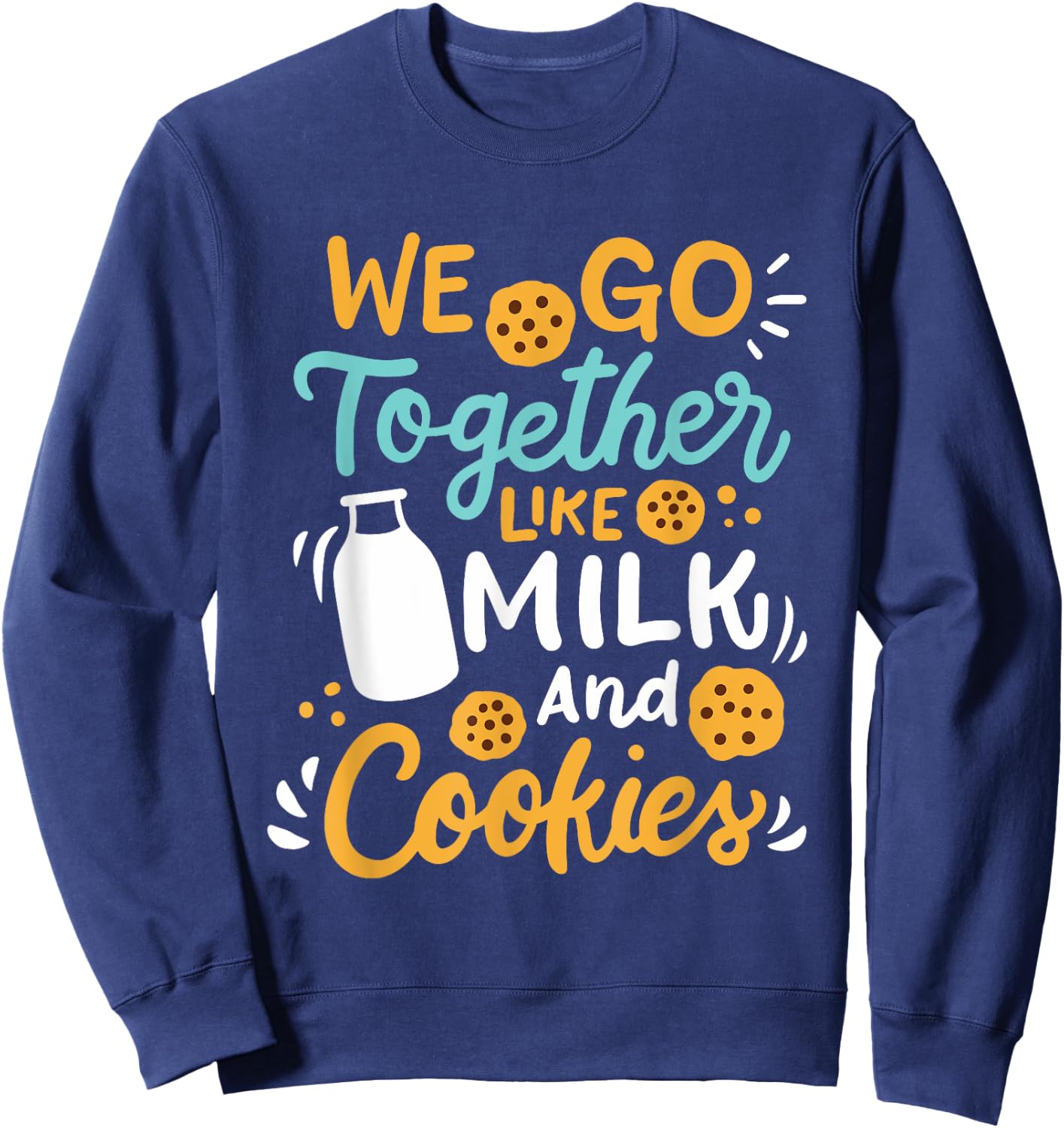 Baking Milk And Cookies Couple Sweatshirt - Sweatshirt | Navy