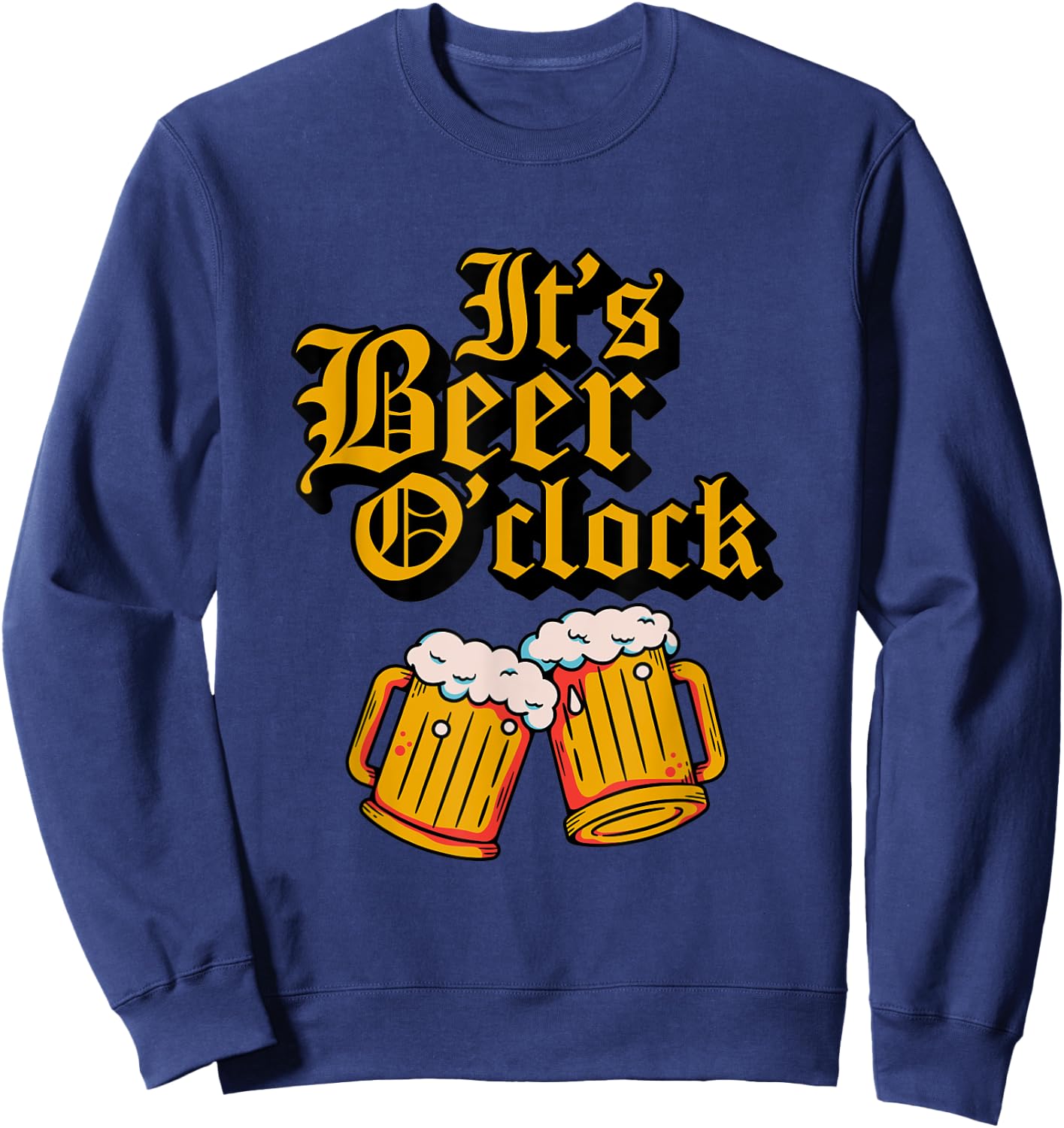 Its Beer O'clock Oktoberfest Mugs Halloween Beer Sweatshirt - Sweatshirt | Navy