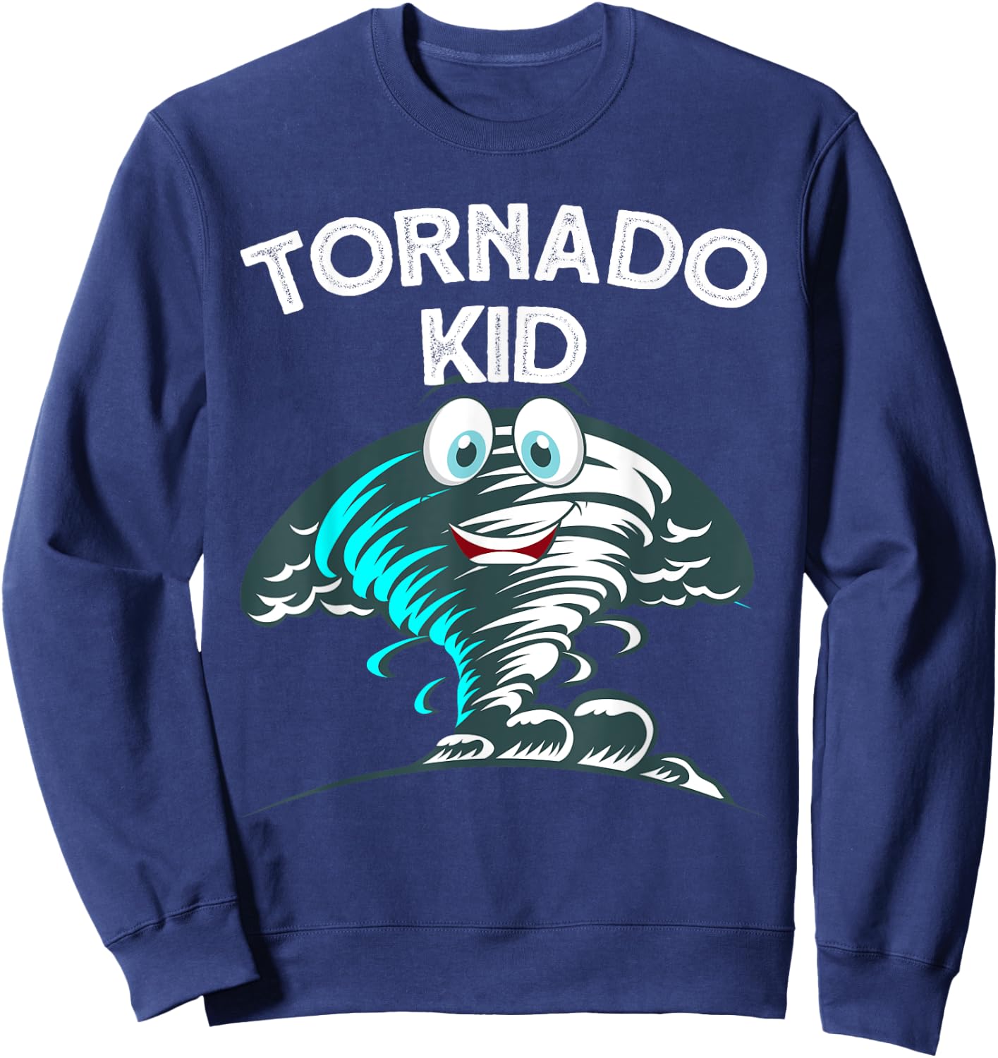 Funny Tornado Design For Kids Boys Girls Cyclone Storm Lover Sweatshirt - Sweatshirt | Navy