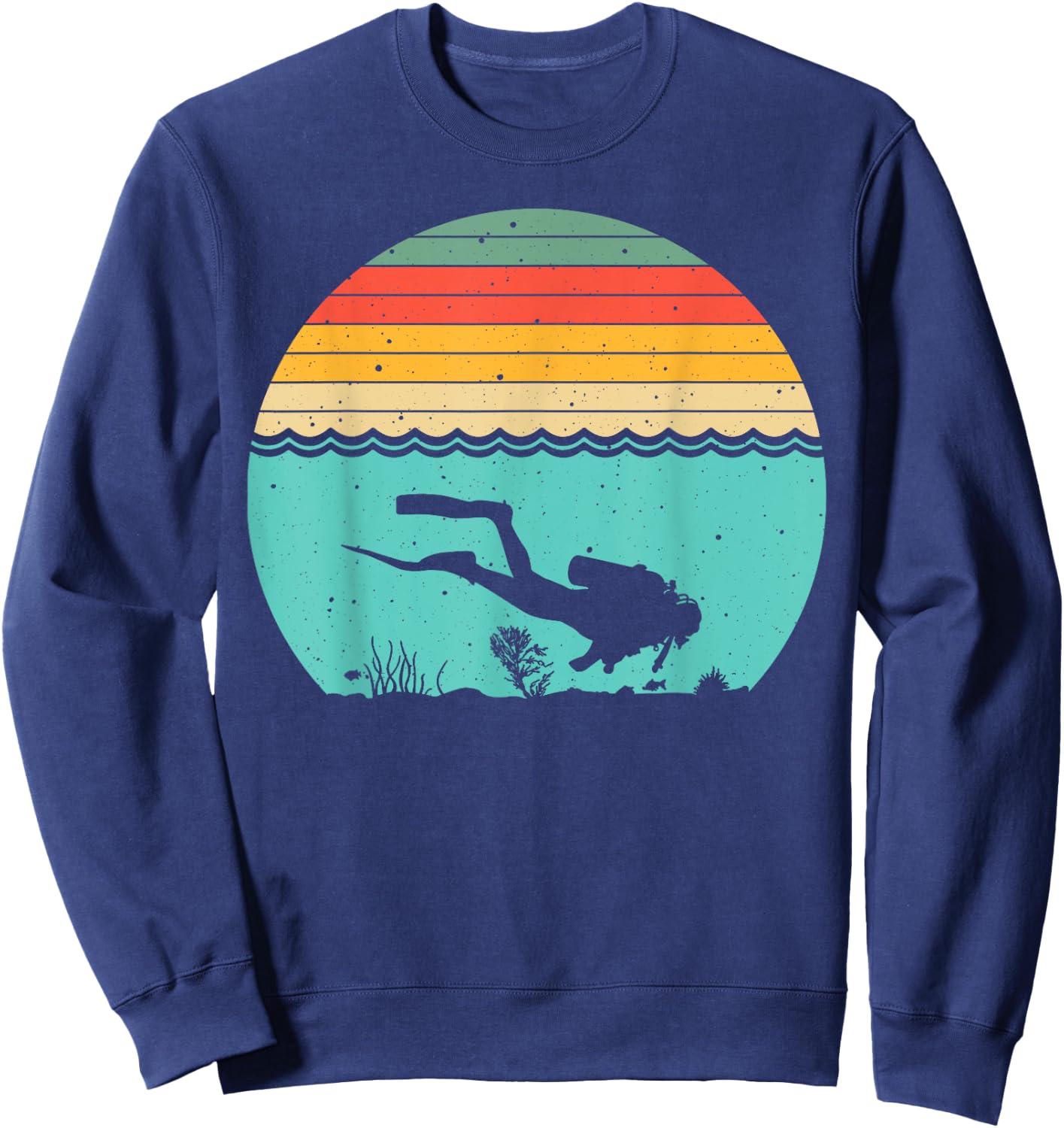 Funny Scuba Diving Themed Design Women Scuba Dive Sweatshirt - Sweatshirt | Navy