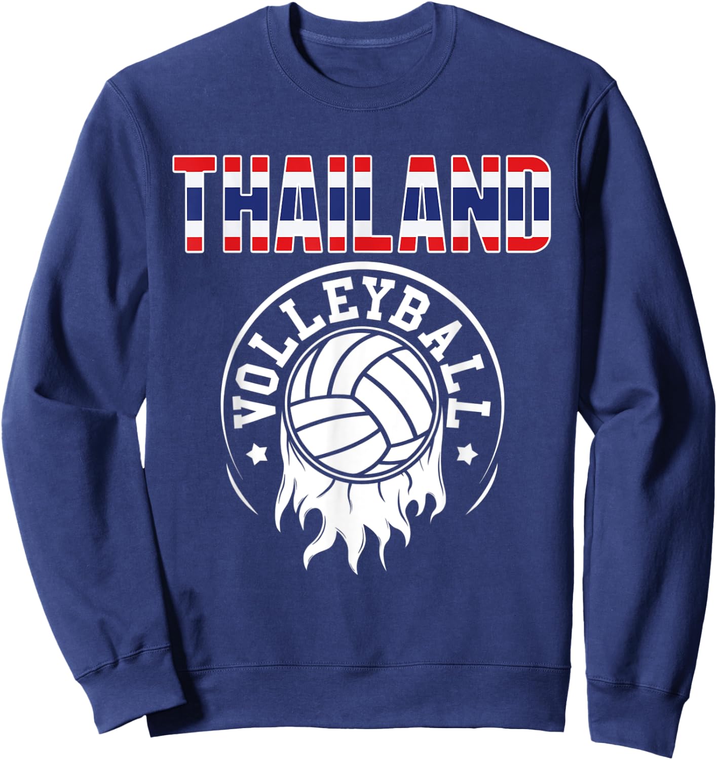 Proud Thailand Volleyball Fans Jersey - Thai Flag Sports Sweatshirt - Sweatshirt | Navy