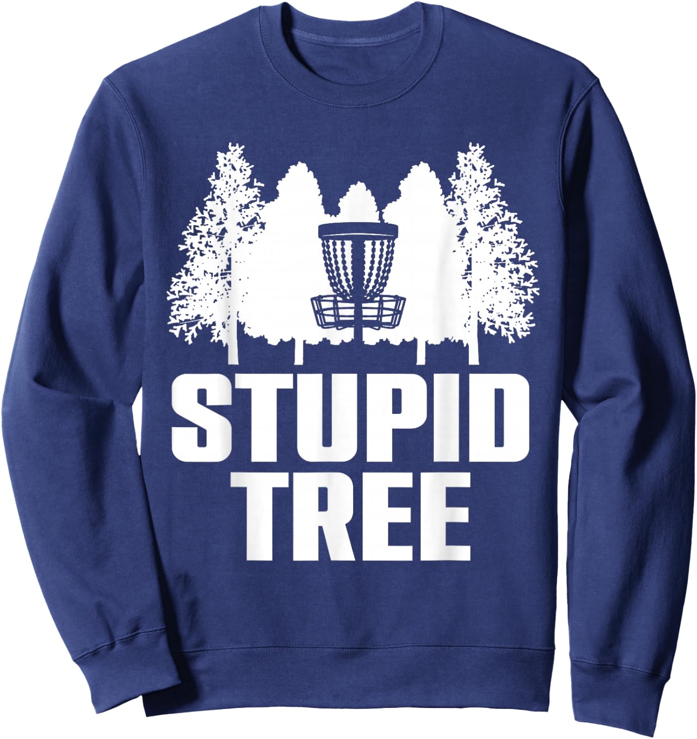 Funny Disc Golf Art Women Kids Disc Golf Player Sweatshirt - Sweatshirt | Navy