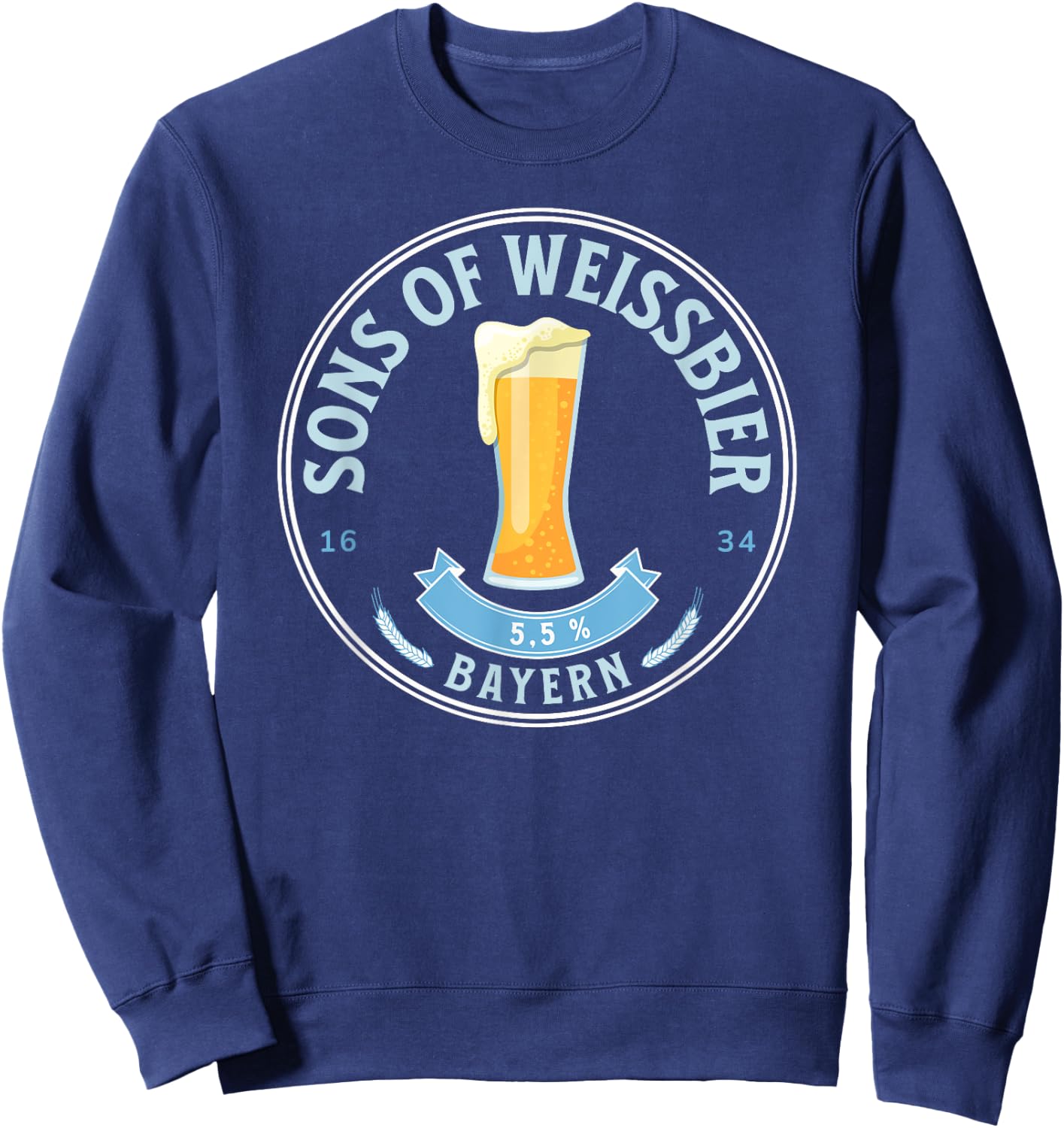 Hefeweizen Sons of Weißbier Yeast Beer Bavarian Sweatshirt - Sweatshirt | Navy