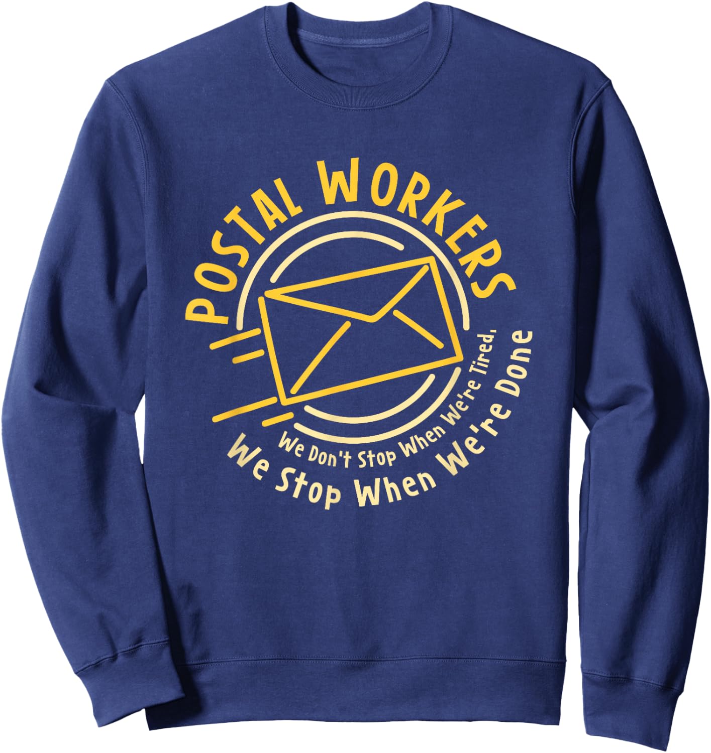 Mail Carrier Driving Mail Truck To Postal Office Post Office Work Postbox Parcel And Letter Delivery Postman Sweatshirt - Sweatshirt | Navy