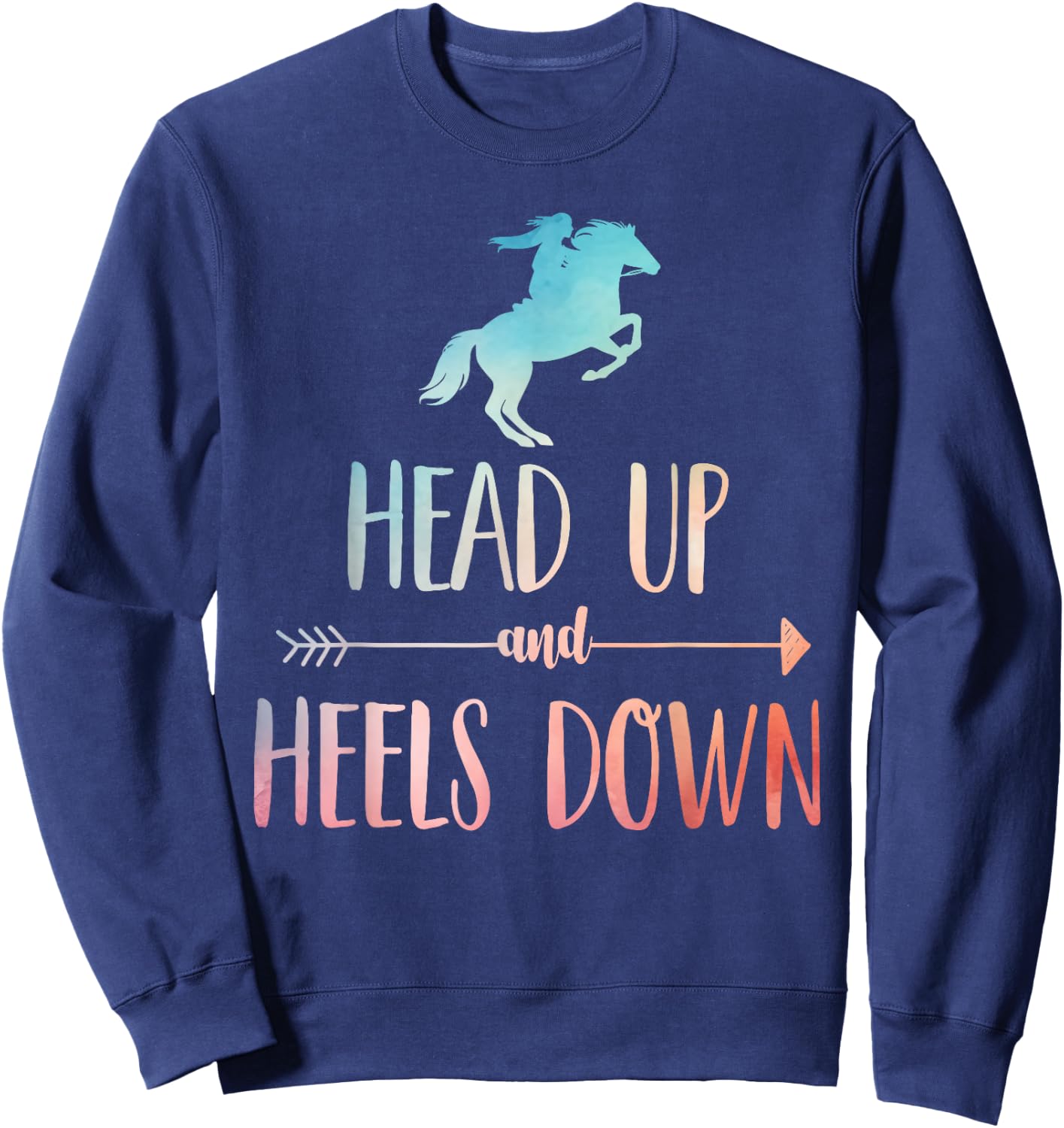 Horse Riding Art Girls Horseback Lover Equestrian Sweatshirt - Sweatshirt | Navy