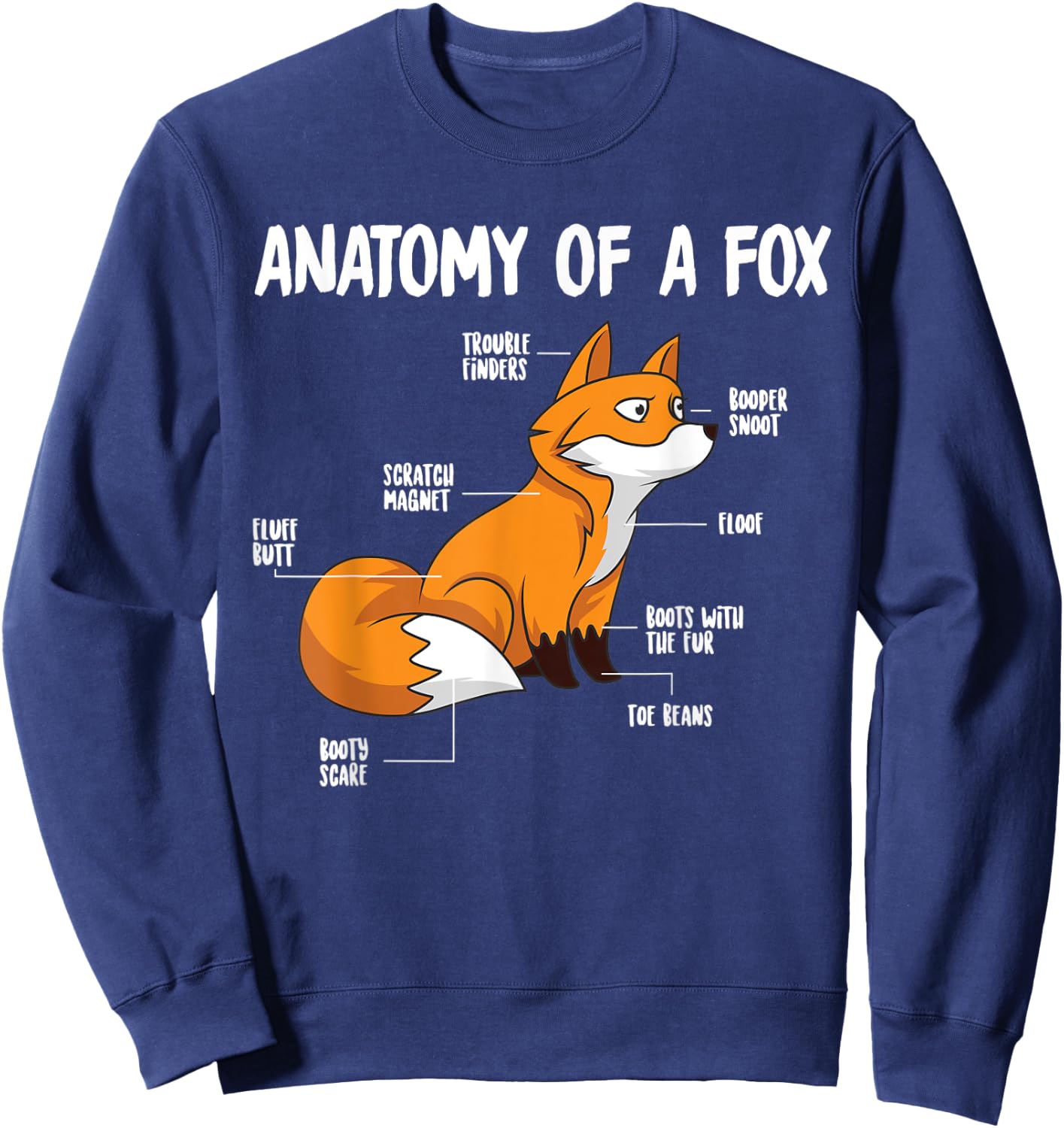Anatomy Of A Fox Sweatshirt - Sweatshirt | Navy
