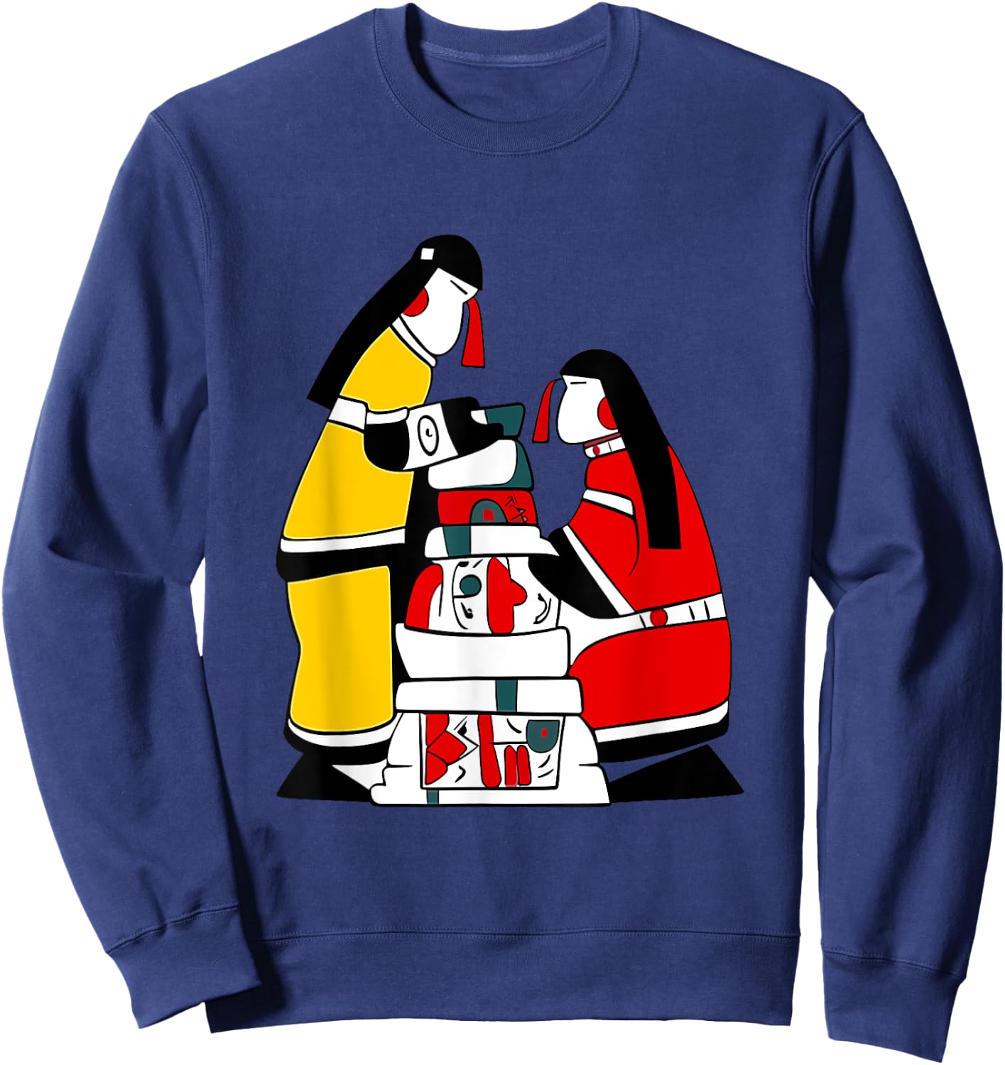 Inukshuks Human Figure Native Inuit Style Sweatshirt - Sweatshirt | Navy