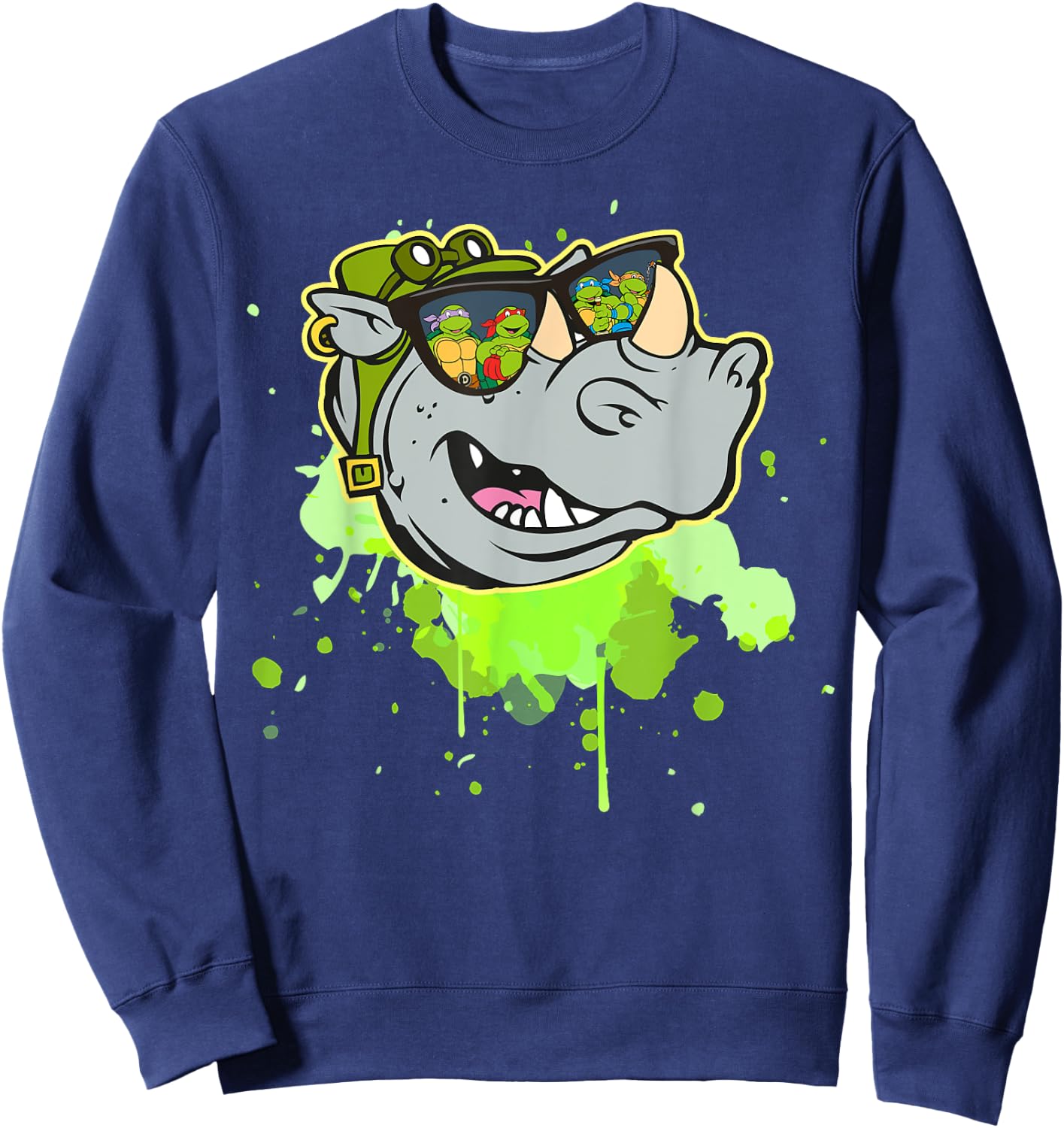 Bebop - TMNT Reflection in Sunglasses Sweatshirt - Sweatshirt | Navy