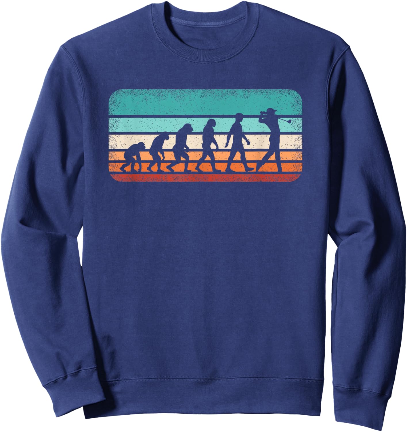 Funny Golf Evolution Retro Golf Lover Vintage Men Boys Sweatshirt - Sweatshirt | Navy