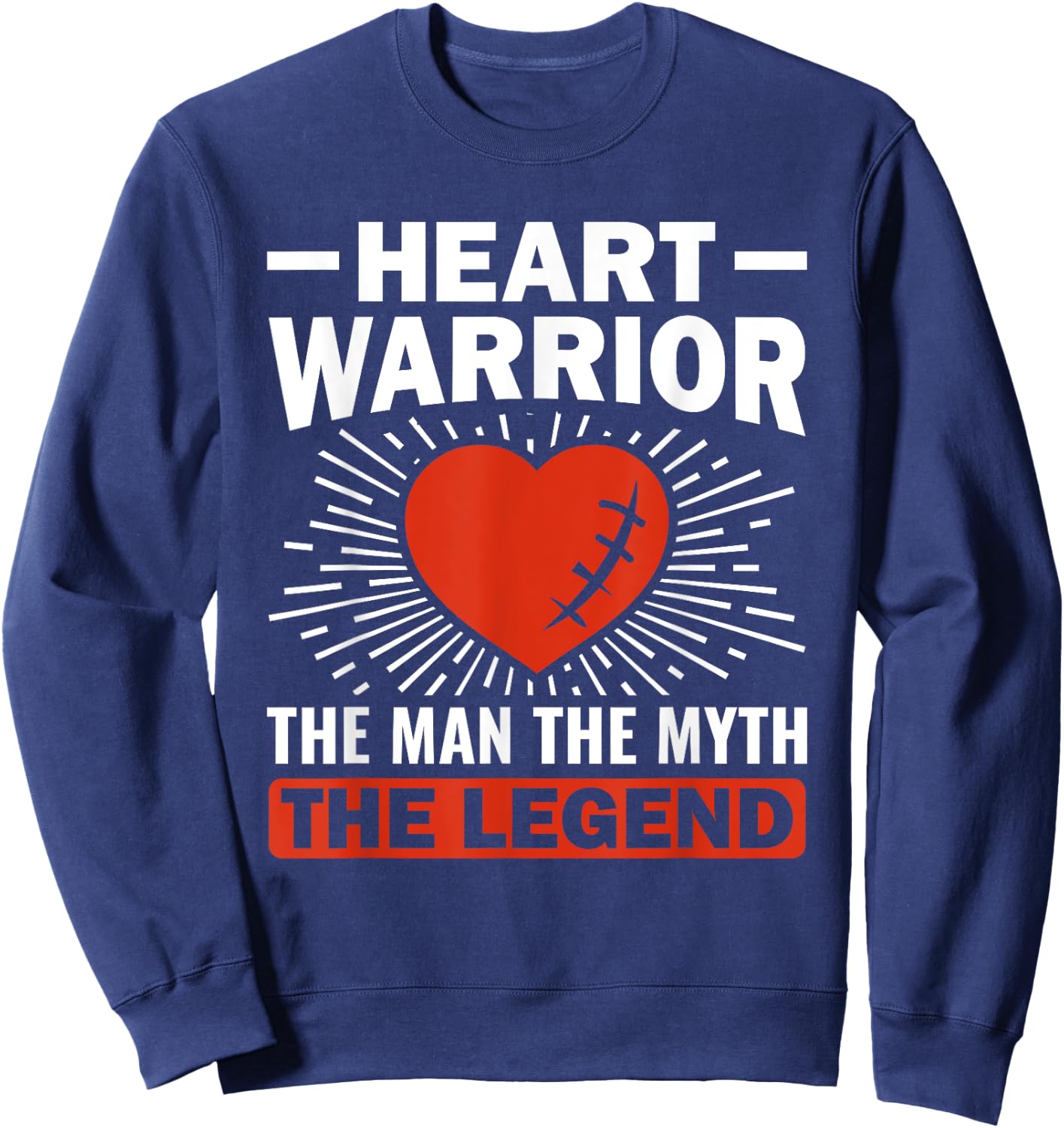 Heart Warrior The Man The Myth - Bypass Heart Defect Sweatshirt - Sweatshirt | Navy