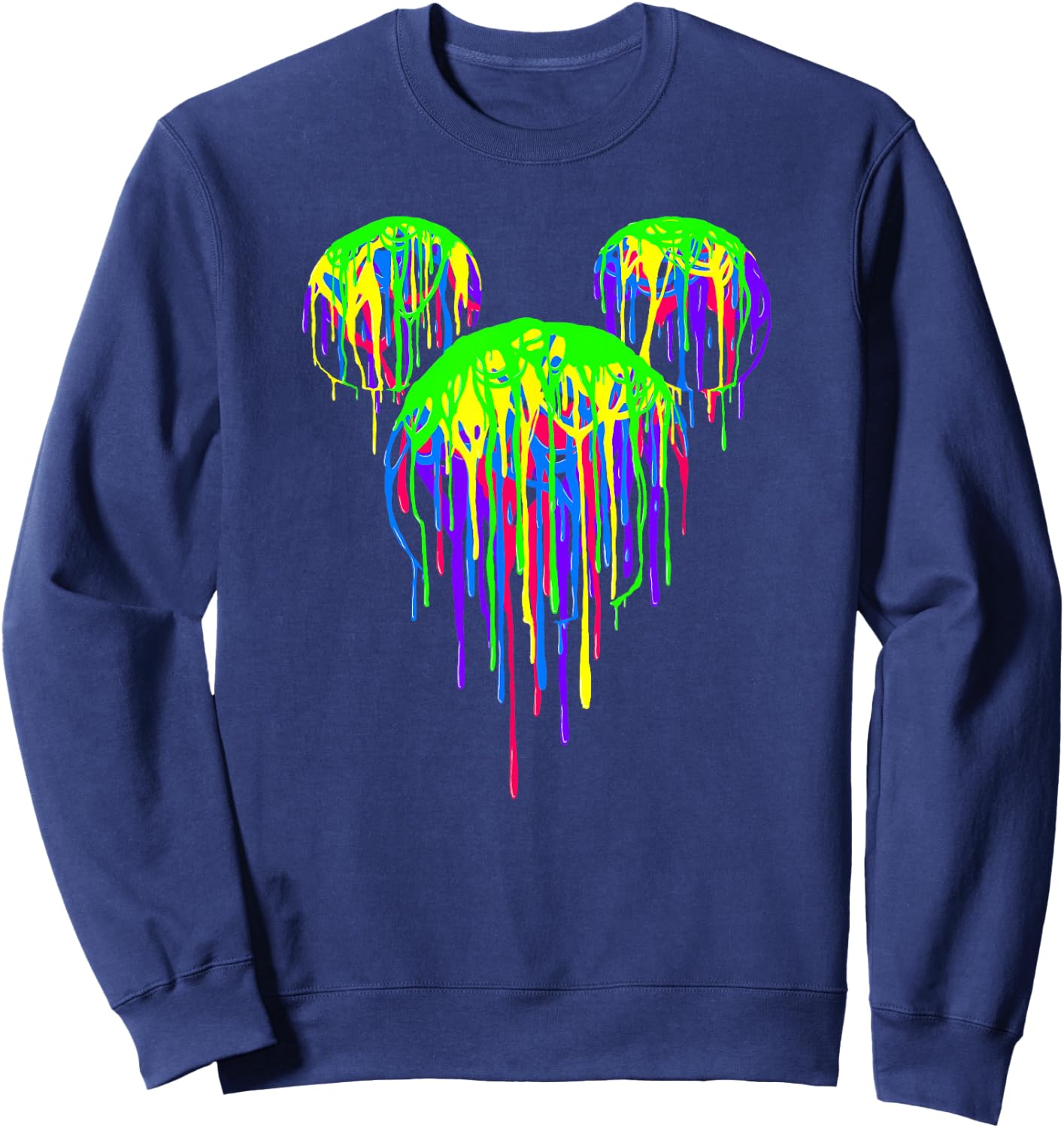 Disney Mickey and Friends Dripping Paint Mickey Silhouette Sweatshirt - Sweatshirt | Navy