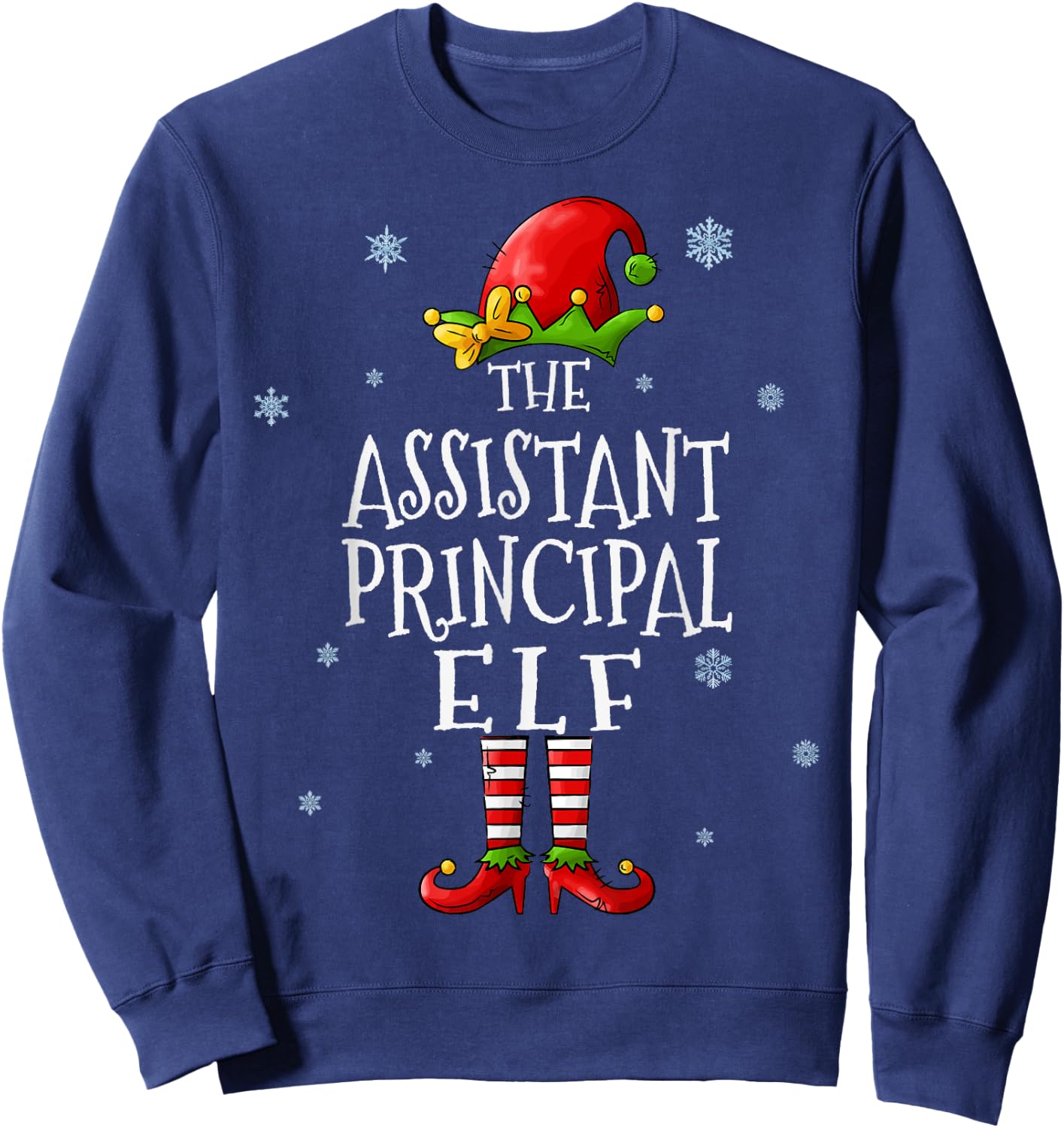 The Assistant Principal Elf Squad Funny Matching Christmas Sweatshirt - Sweatshirt | Navy