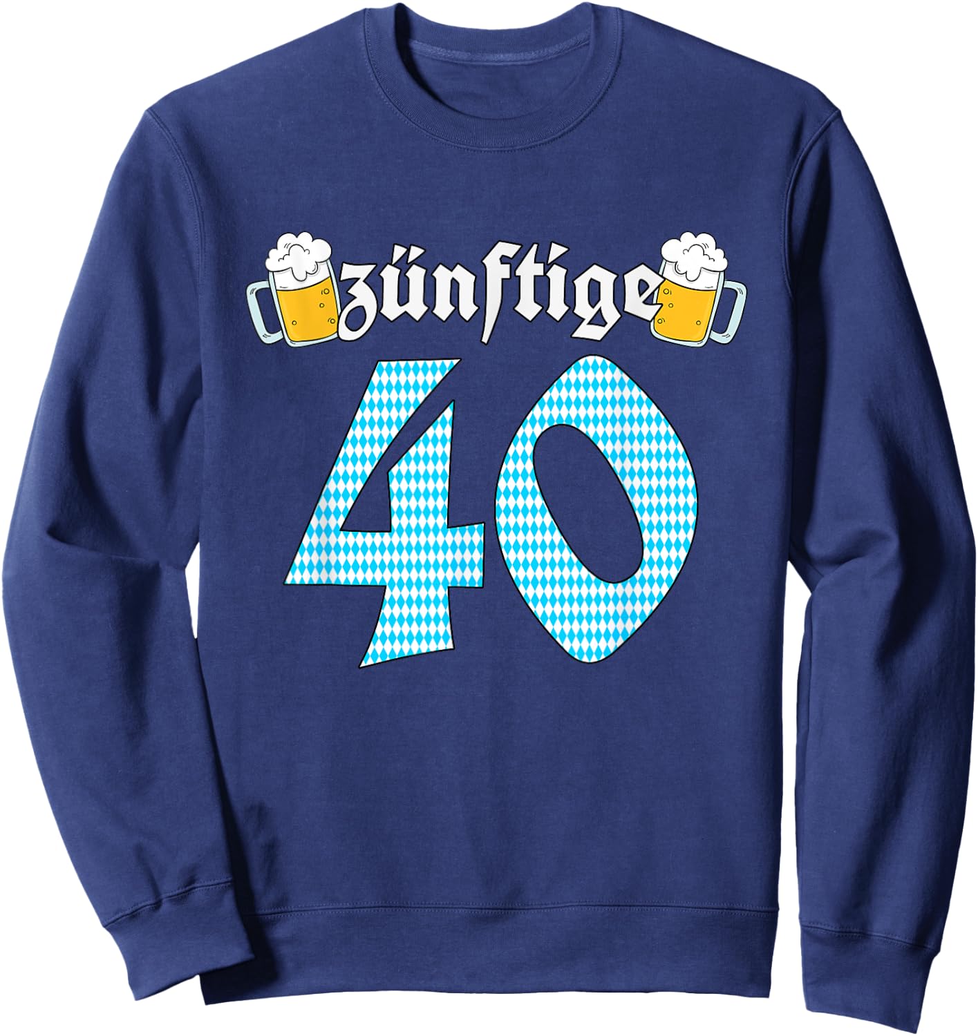 Zünftige 40 October Gift 40th Birthday Oktoberfest Sweatshirt - Sweatshirt | Navy