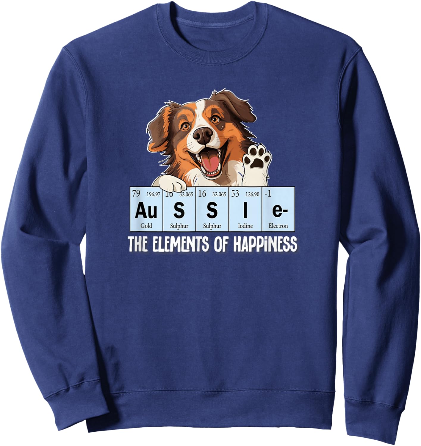 Kids Funny Elements Happiness Red Aussie Lover Sweatshirt - Sweatshirt | Navy