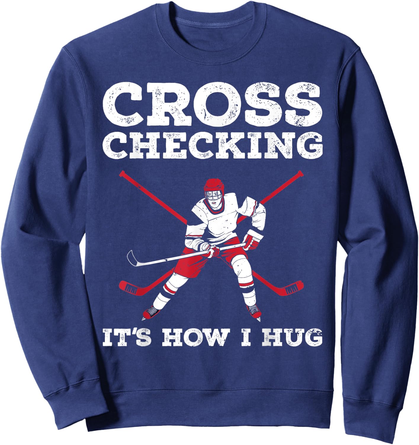 Funny Ice Hockey Art Women Ice Hockey Lover Coach Sweatshirt - Sweatshirt | Navy