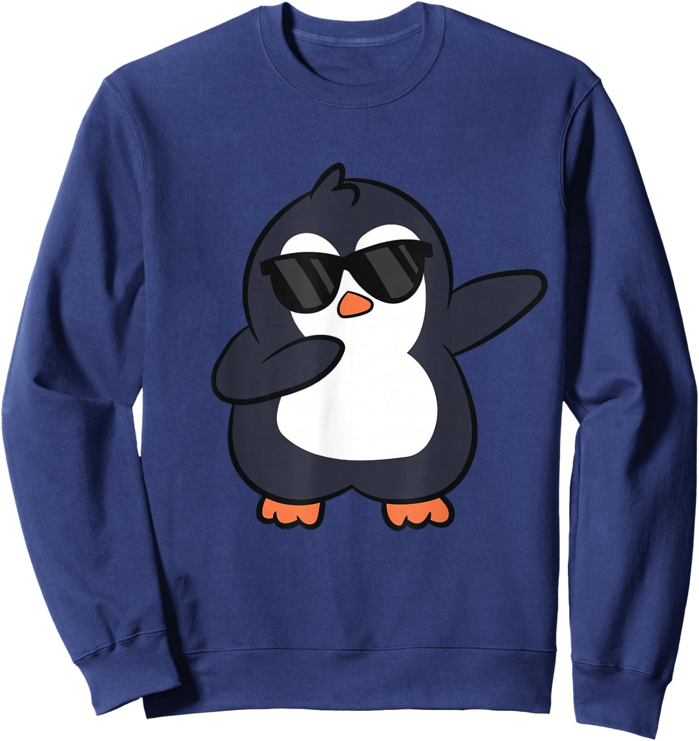 Dabbing Penguin Cute Dabbing Penguin Sweatshirt - Sweatshirt | Navy