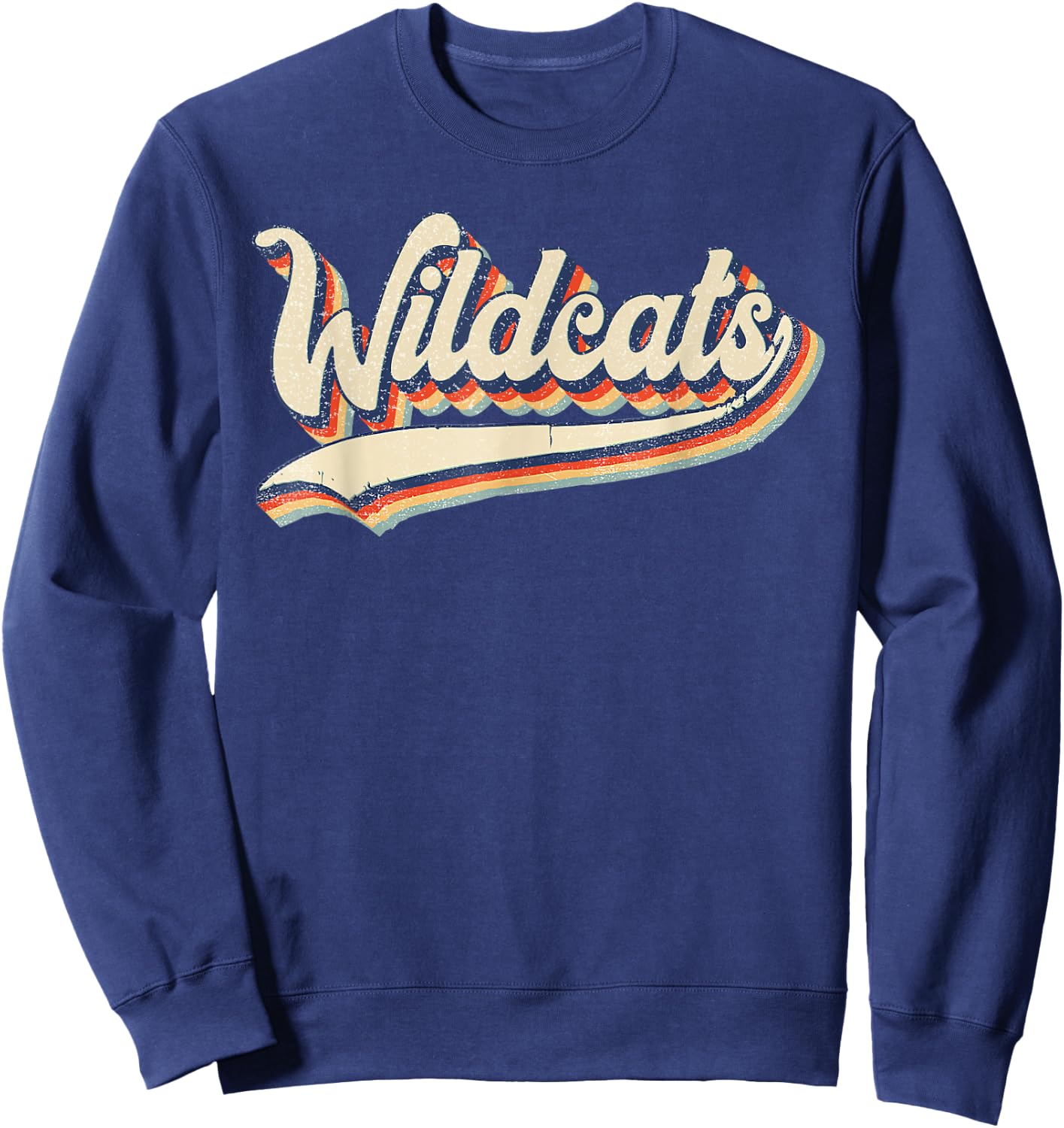Wildcats School Team Spirit Mascot Sweatshirt - Sweatshirt | Navy