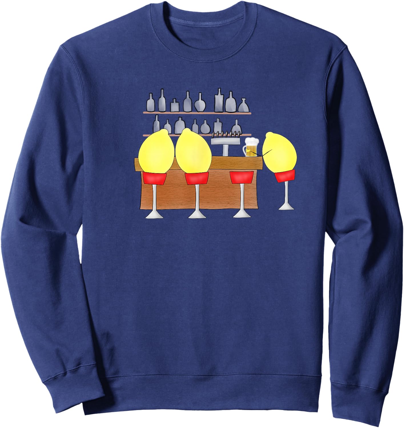 Lemon bar, funny citrus and fruit pun for lovers of sweets Sweatshirt - Sweatshirt | Navy