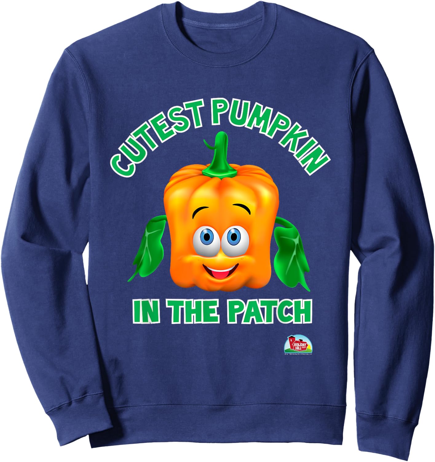 Cutest Pumpkin in the Patch - Spookley the Square Pumpkin Sweatshirt - Sweatshirt | Navy