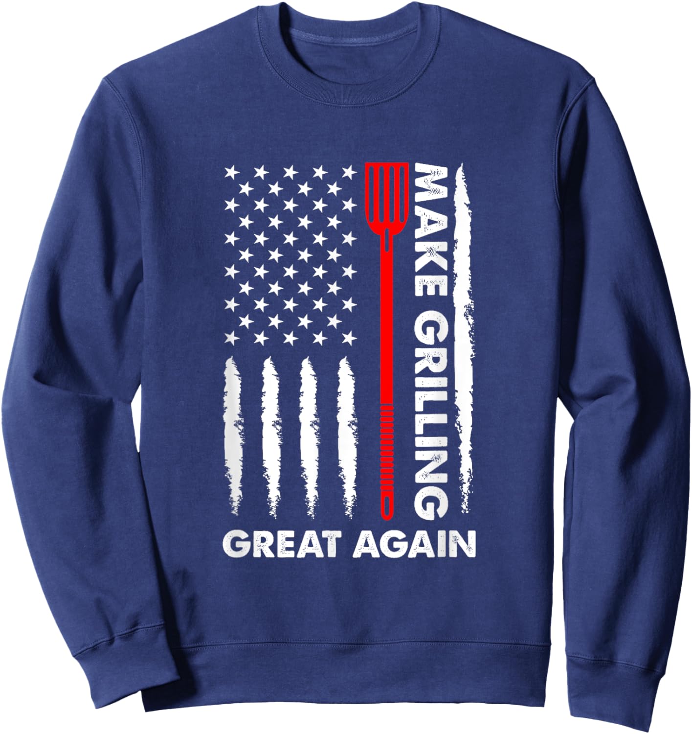 Make barbecuing great 4th July fun BBQ Pitmaster Women Men Sweatshirt - Sweatshirt | Navy