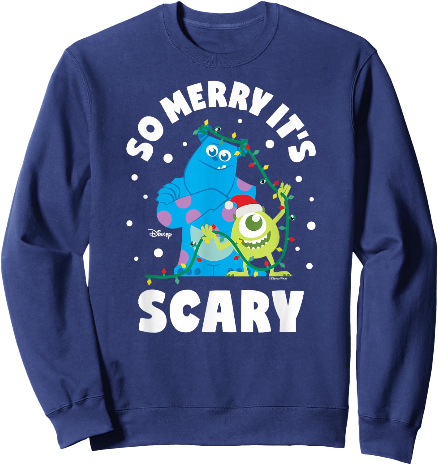 Monsters Inc - So Merry Its Scary Sweatshirt - Sweatshirt | Navy