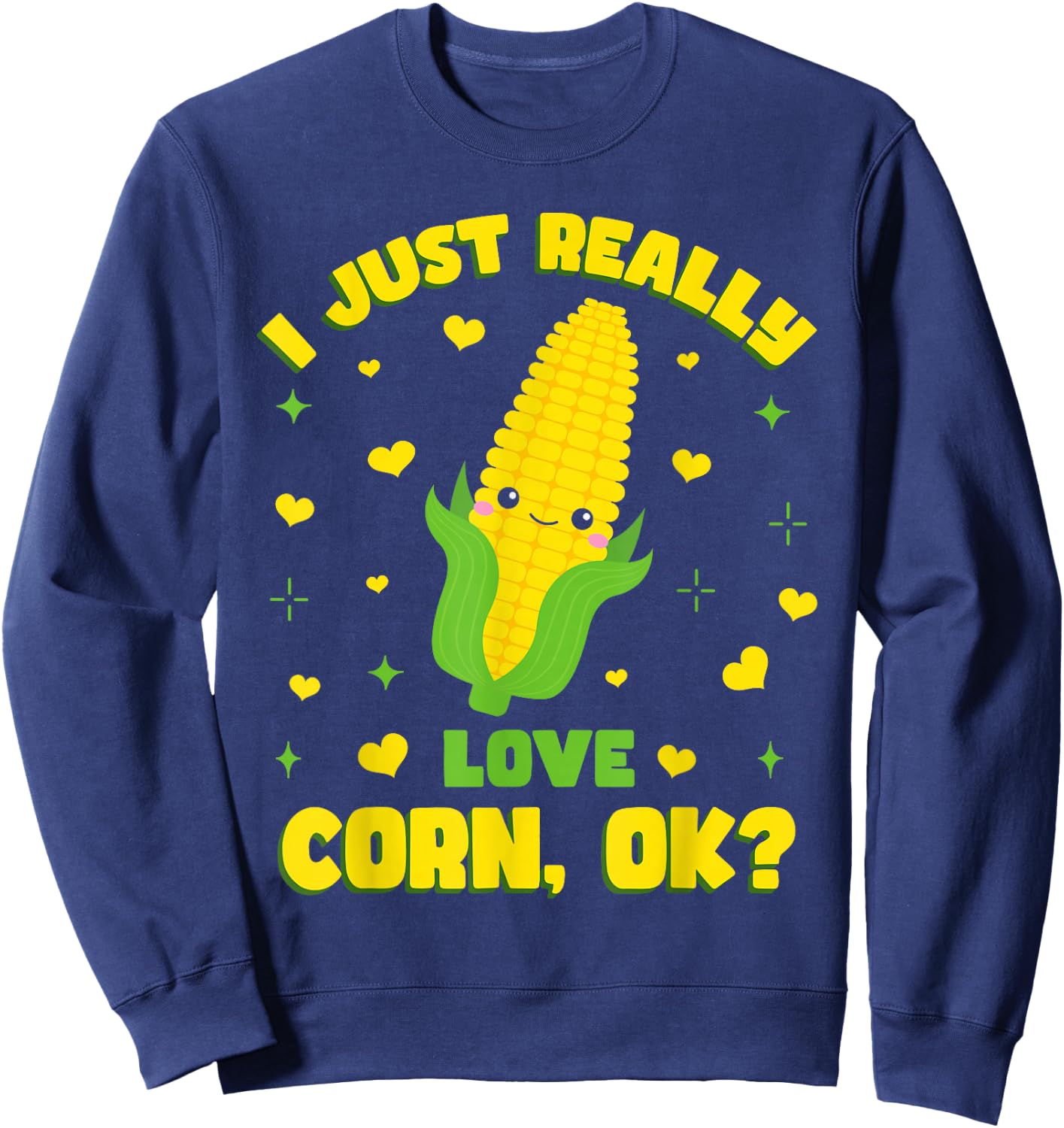 Corn Cob Kids Farming Corn Toddler Sweatshirt - Sweatshirt | Navy