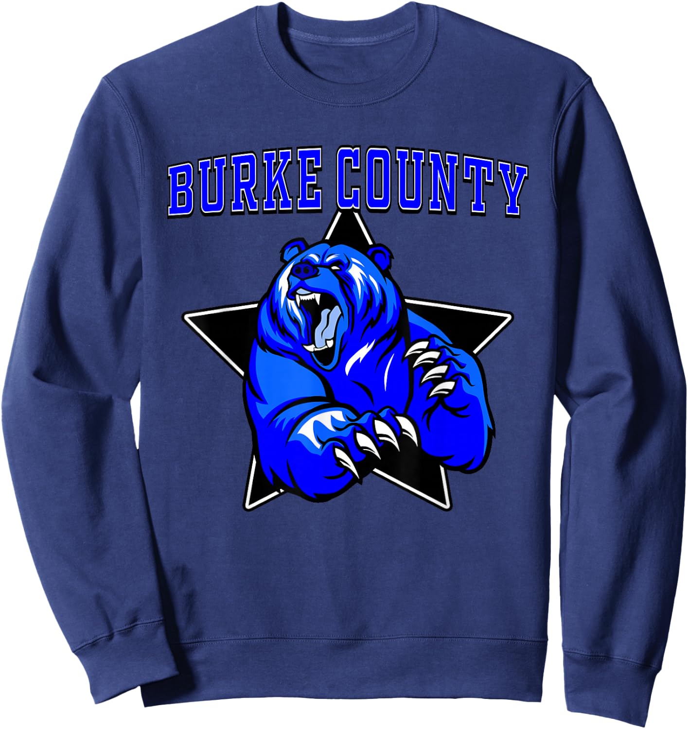Burke County Bears High School Team Spirit Sweatshirt - Sweatshirt | Navy
