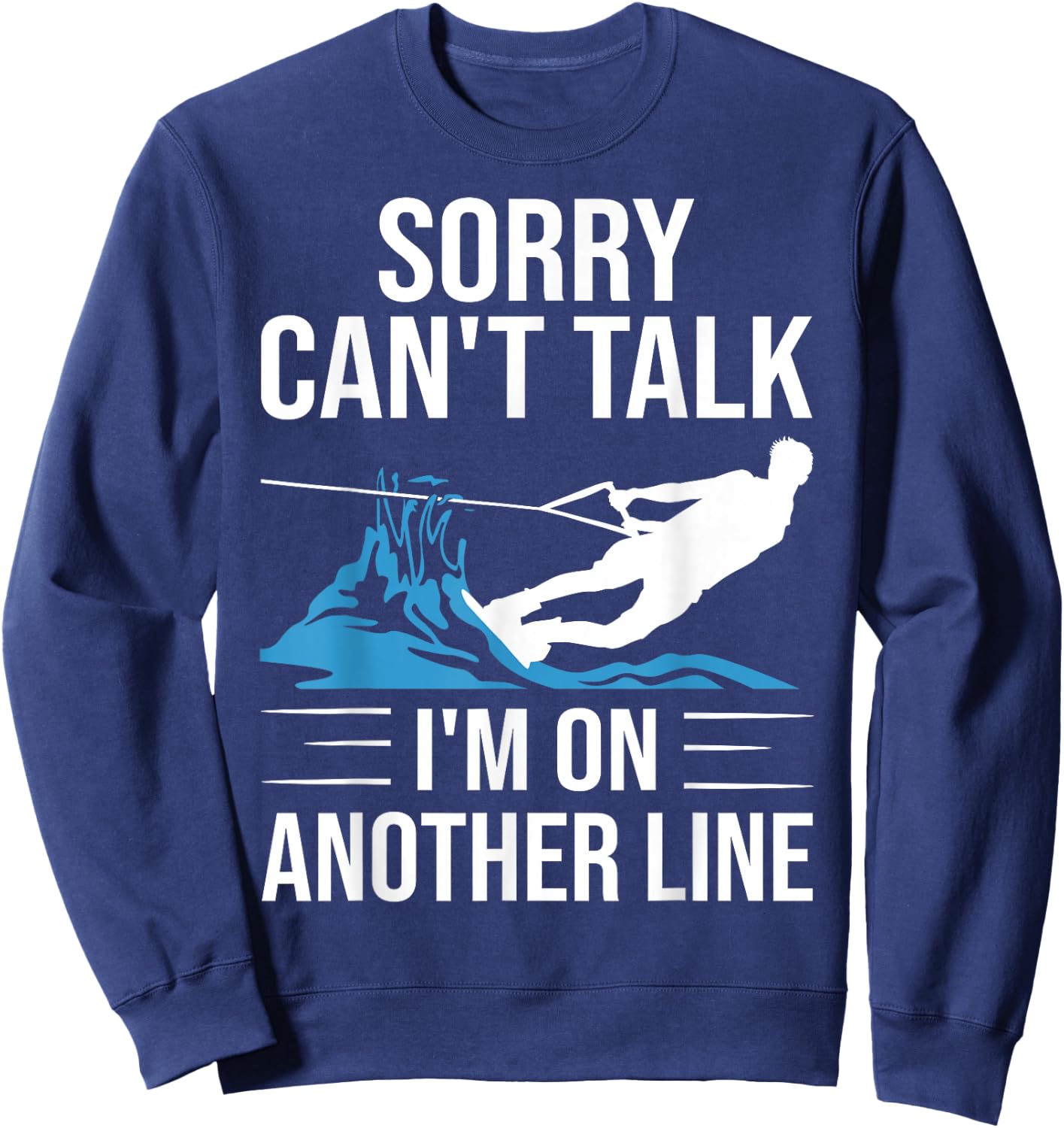 Funny Water Ski Designs Women Water Skier Athletes Sweatshirt - Sweatshirt | Navy