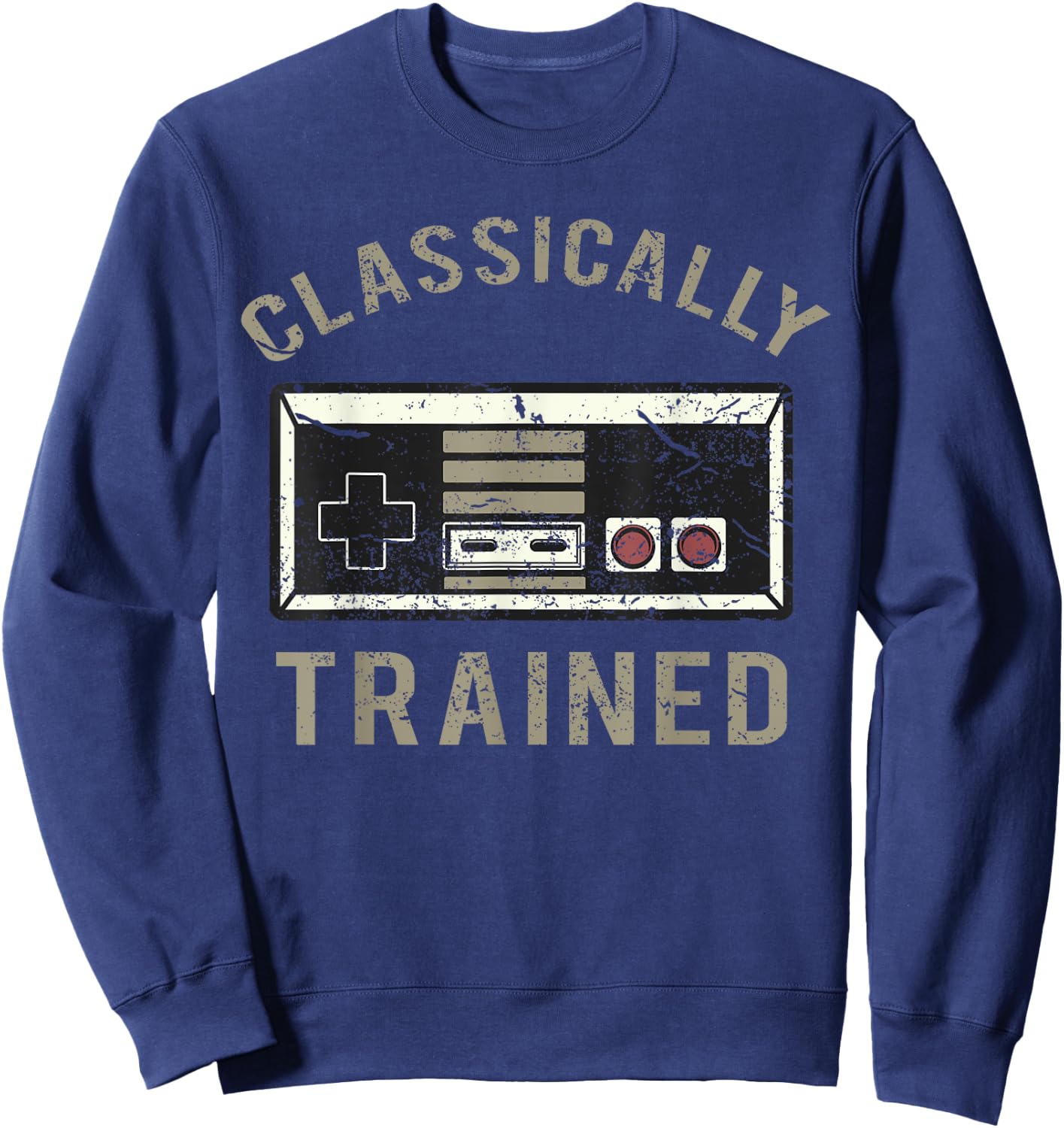 Retro game console, vintage , shirt, game controller Sweatshirt - Sweatshirt | Navy