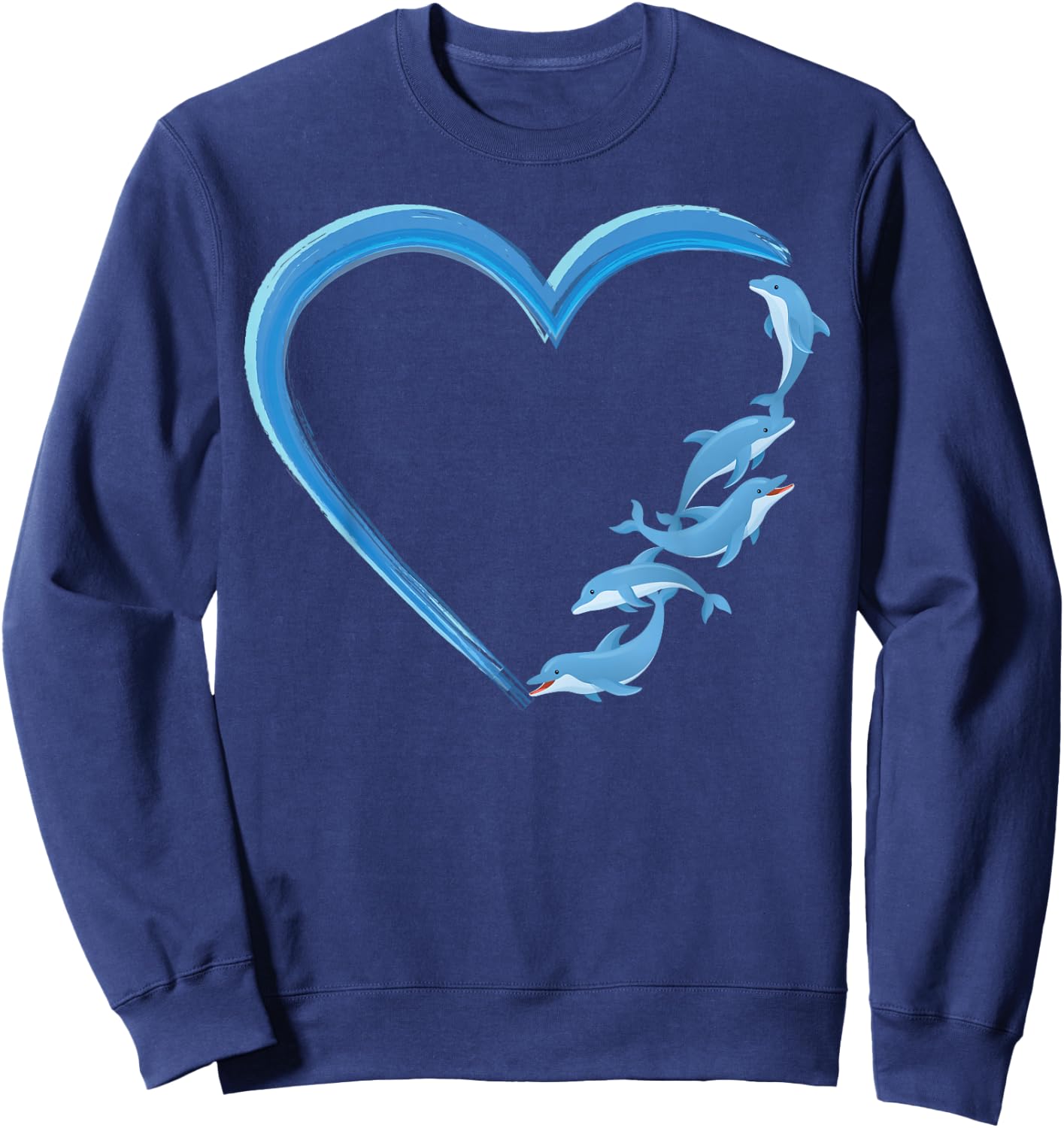 Dolphin Heart Sweatshirt - Sweatshirt | Navy