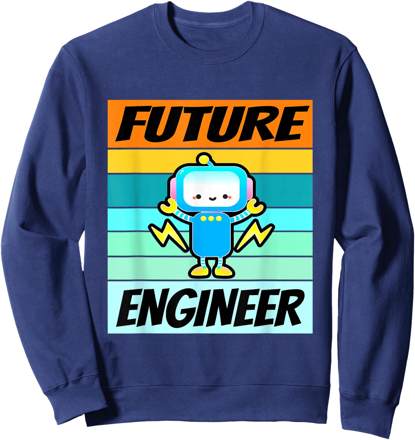 Future Engineer Shirt Boys Girls Software Engineering Kids Sweatshirt - Sweatshirt | Navy