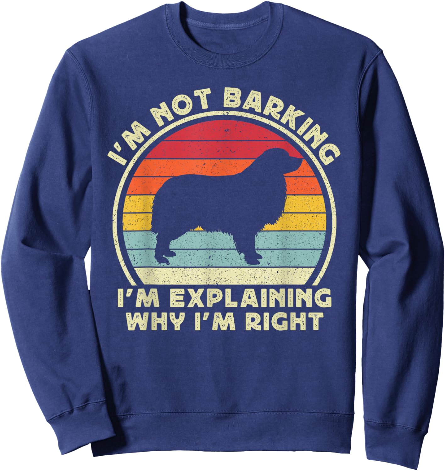 Funny Aussie Dog Red Blue Merle Australian Shepherd Dad Mom Sweatshirt - Sweatshirt | Navy