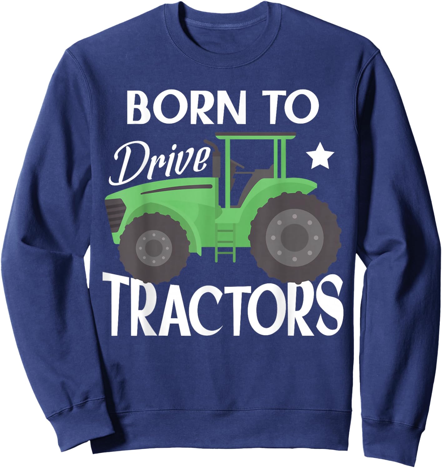 Funny Children Farming Farm Tractor Sweatshirt - Sweatshirt | Navy