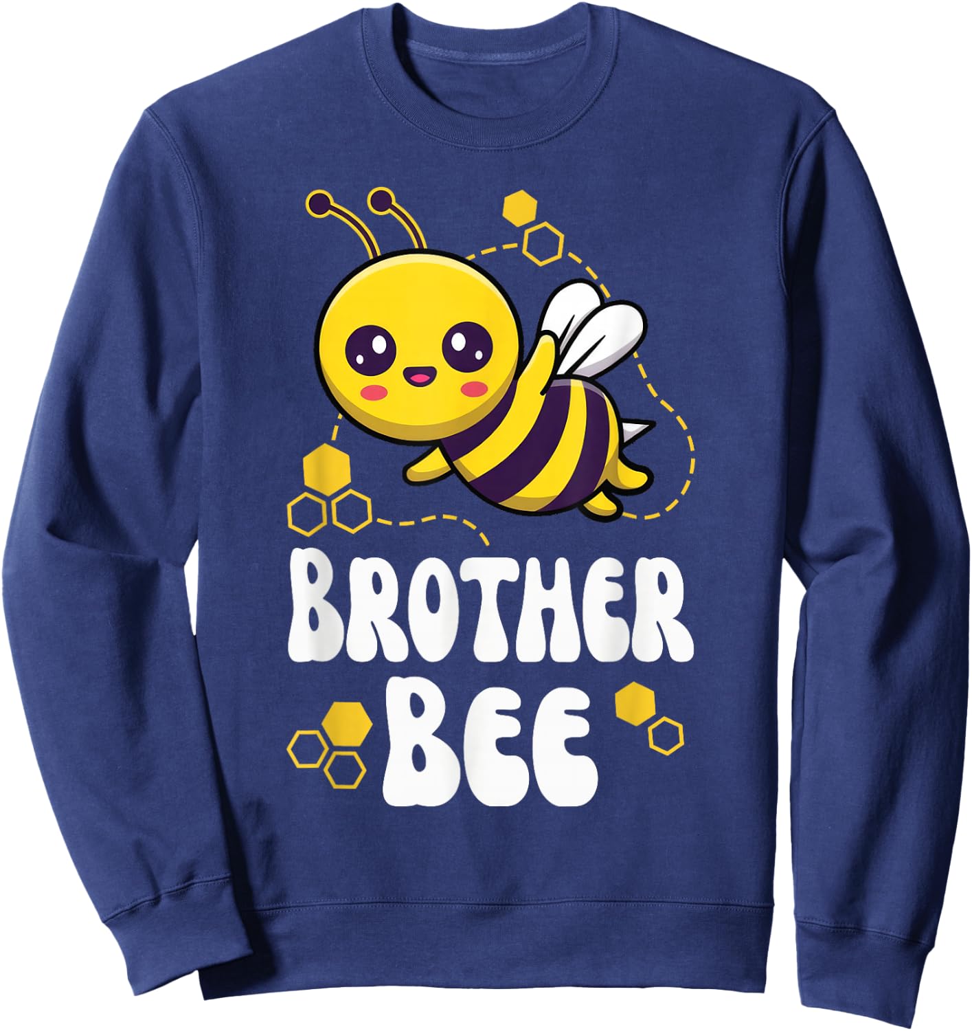 Brother Bee Shirt Family Bee Shirts First Bee Day Outfits Sweatshirt - Sweatshirt | Navy