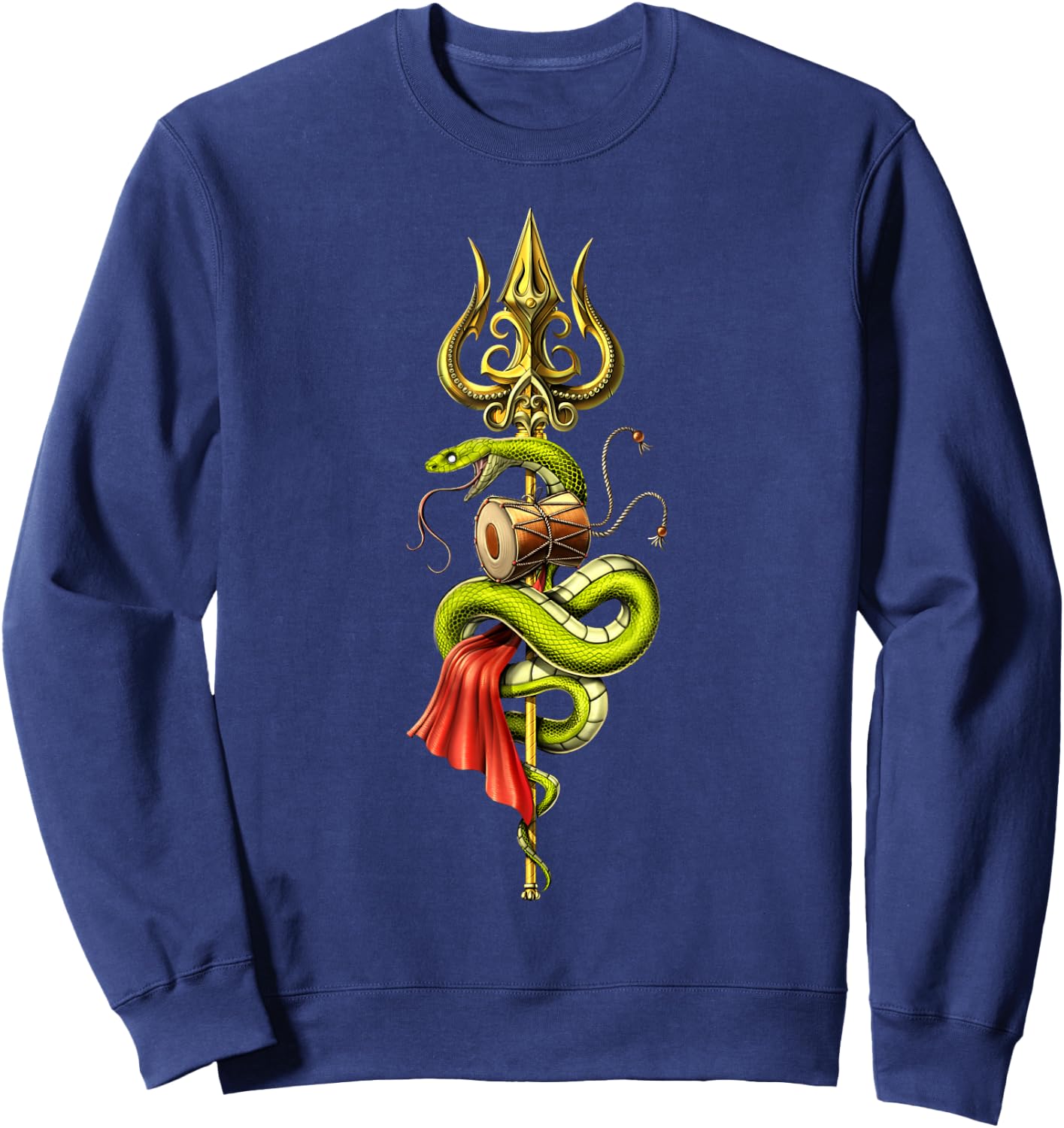 Lord Shiva Trident Hindu God Hinduism Sweatshirt - Sweatshirt | Navy