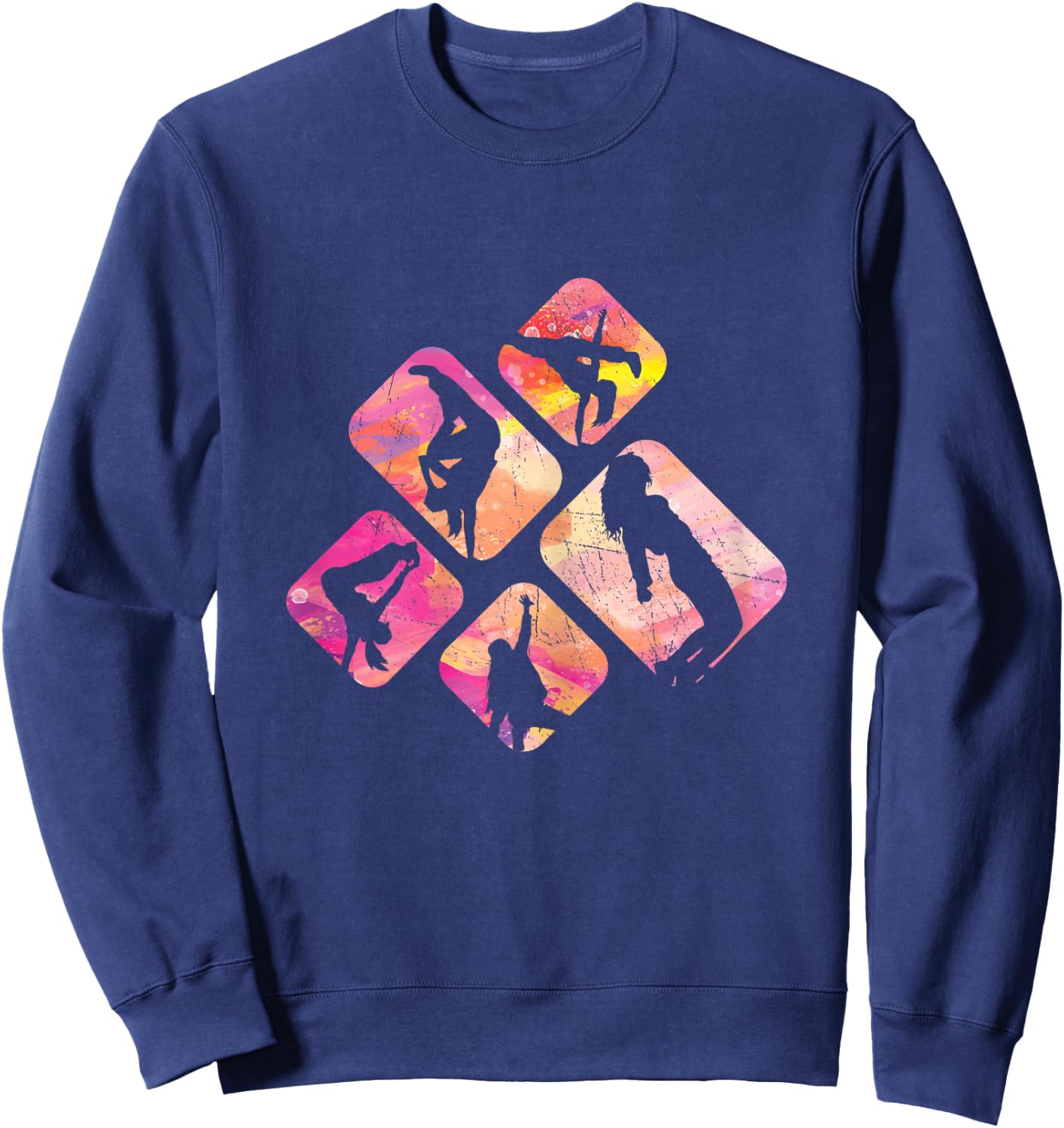 Girls Breakdance Gear Breakdancing Class Retro Breakdancer Sweatshirt - Sweatshirt | Navy