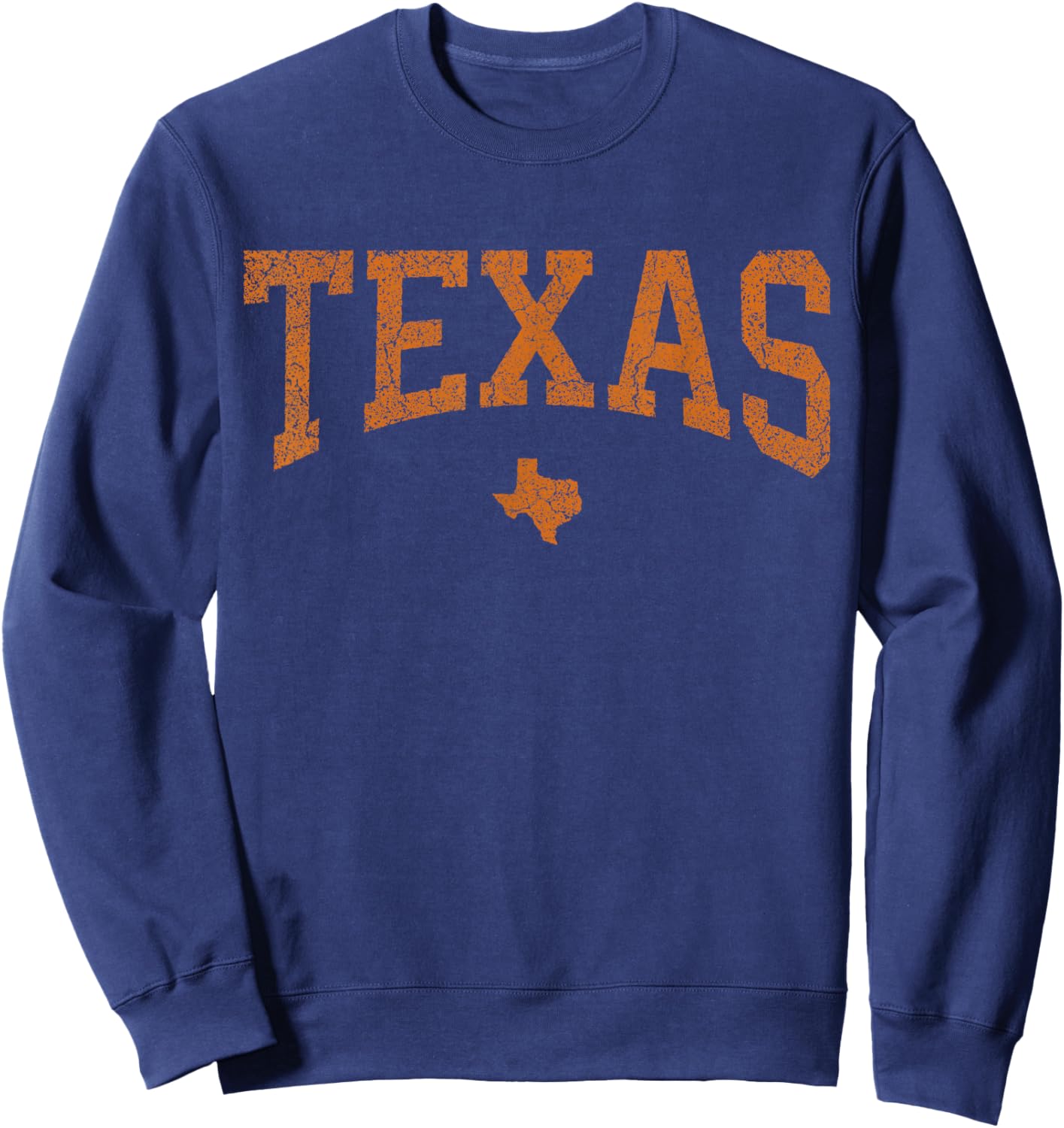 Texas T Shirt Women Men Kids Texas State Map Distressed Sweatshirt - Sweatshirt | Navy