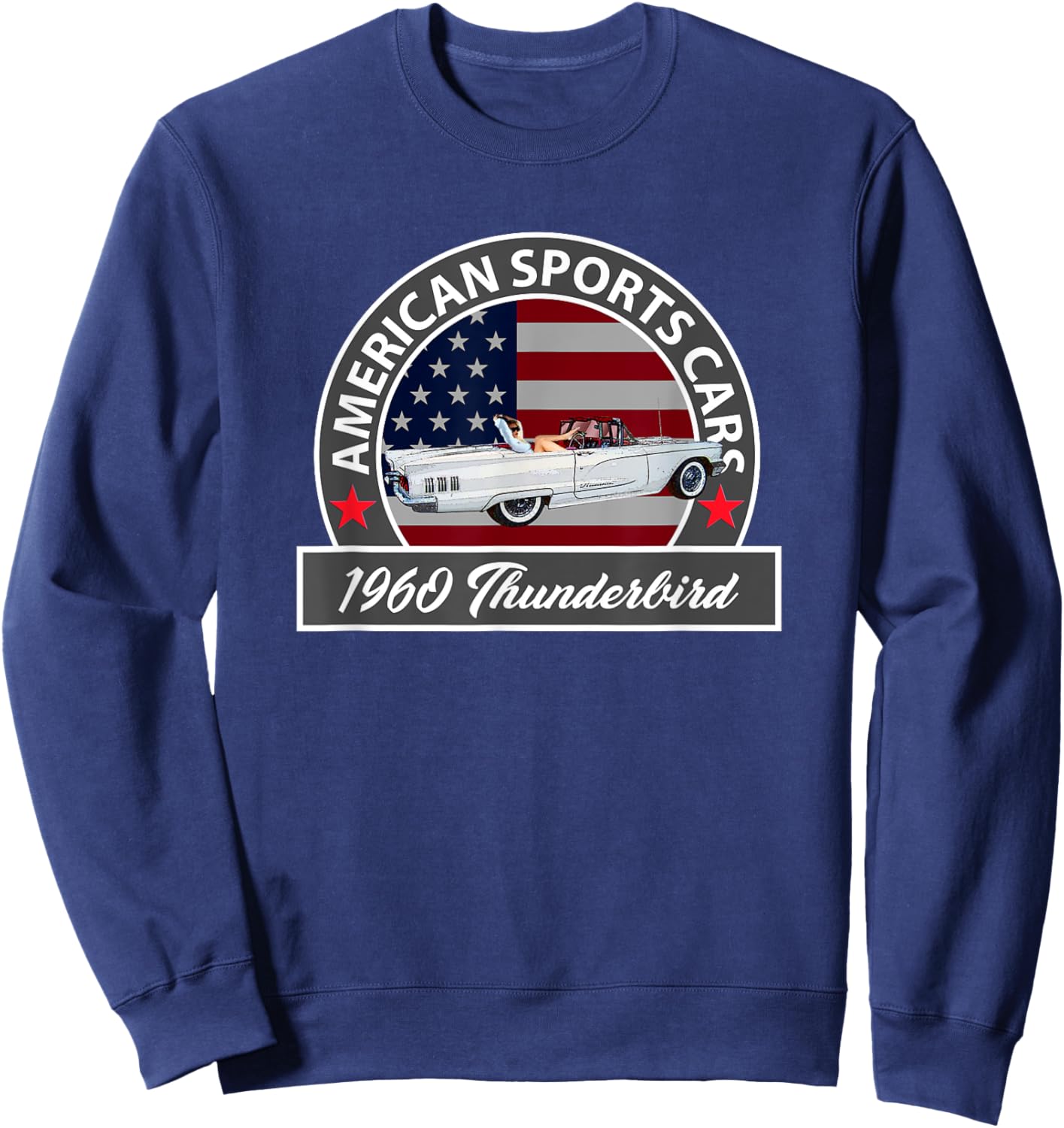 Classic Cars, 1960's, 1960 Thunderbirds, Convertibles, Tbird Sweatshirt - Sweatshirt | Navy