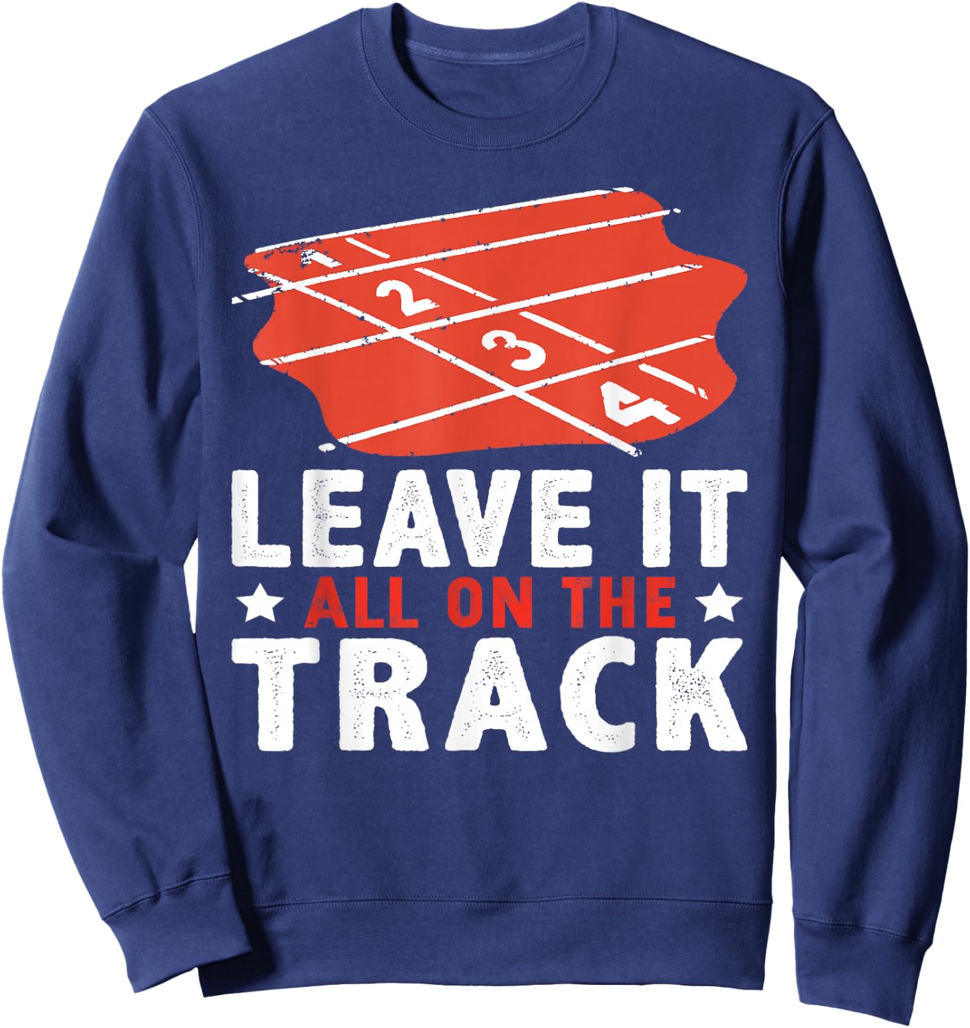 Leave It All On The Track Track And Field Sweatshirt - Sweatshirt | Navy